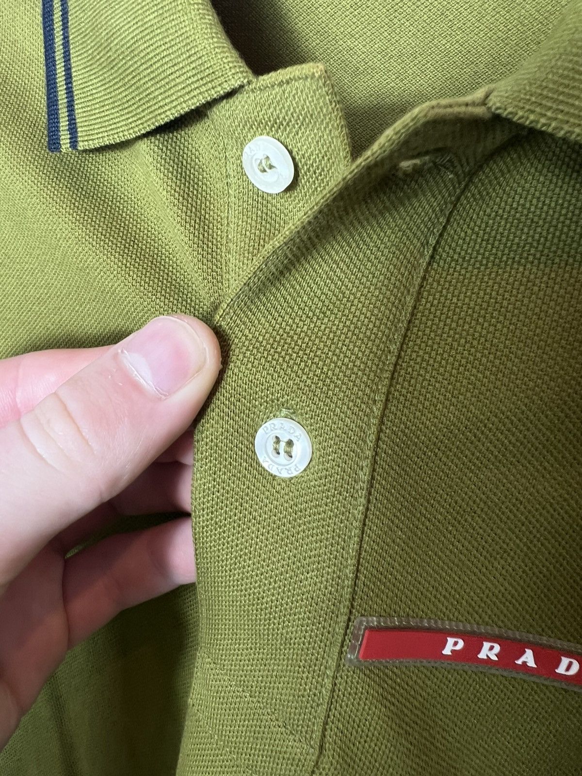 Prada Vintage luxury designer Prada Red Tab Green T-shirt Size S Size US S / EU 44-46 / 1 - 4 Thumbnail