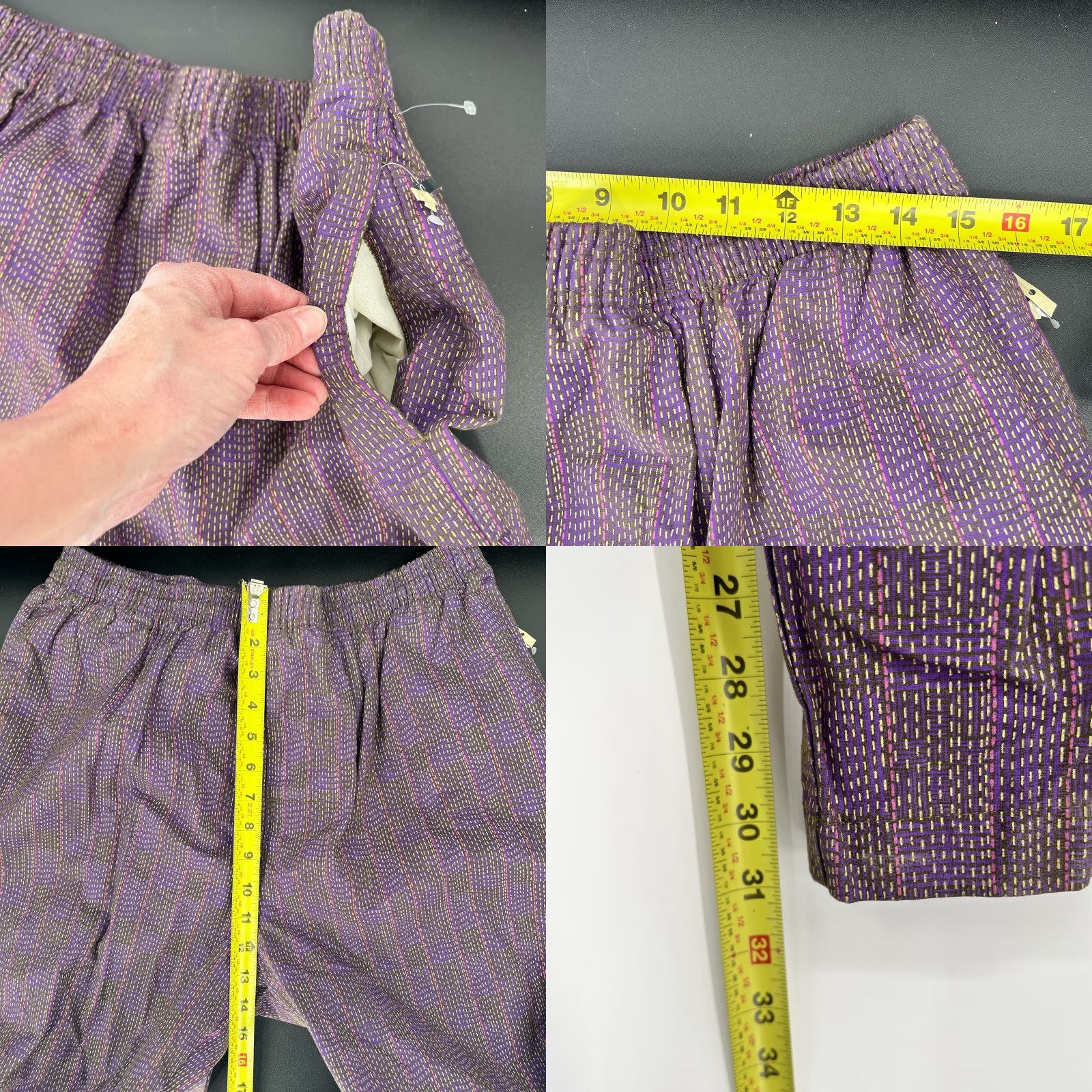 Vintage VINTAGE Leggoons Pants Purple Loose 31in Inseam Large Regular Elastic Waist Womens 1990s USA Size 36" / US 14 / IT 50 - 8 Thumbnail