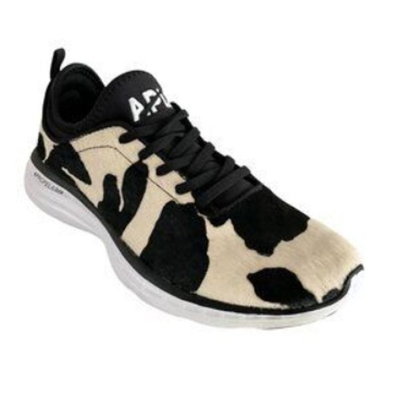 APL Women's Deep Brown White Cow Iconic Phantom Sneakers 6.5