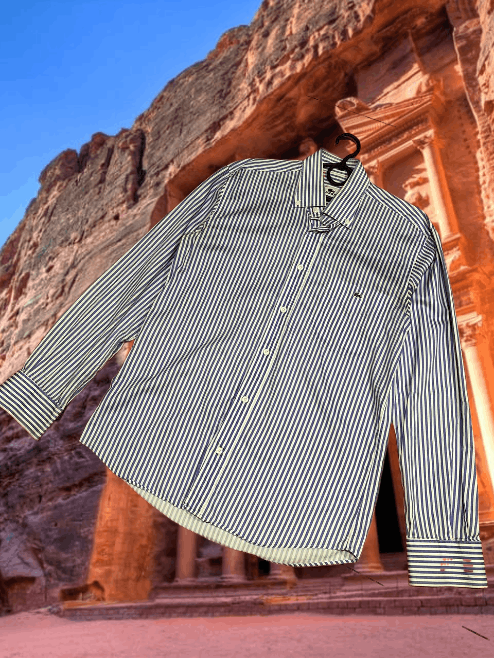 Lacoste Vintage Y2K Lacoste striped shirt streetwear Size US L / EU 52-54 / 3 - 1 Thumbnail