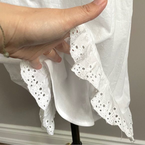 Other White Embroidered Indian Cotton Sleeveless Dress - Small Size S / US 4 / IT 40 - 6 Thumbnail