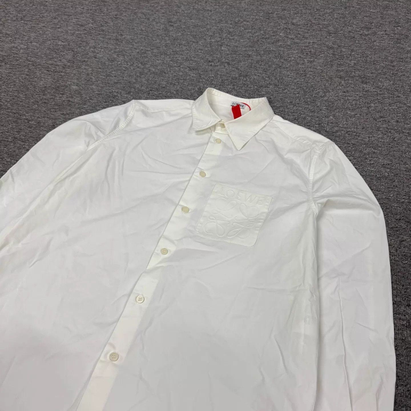 Loewe Loewe Pocket Logo White Long Sleeve Shirt 39 99New Size US M / EU 48-50 / 2 - 4 Thumbnail