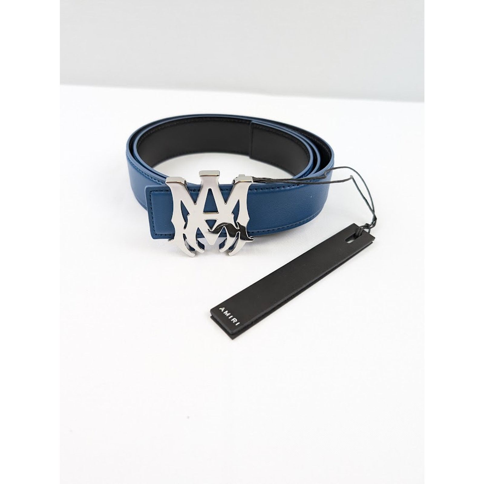 Amiri o1rshd1 Q:8 / Size: 90 / Nappa Belt in Blue Size 34 - 1 Thumbnail