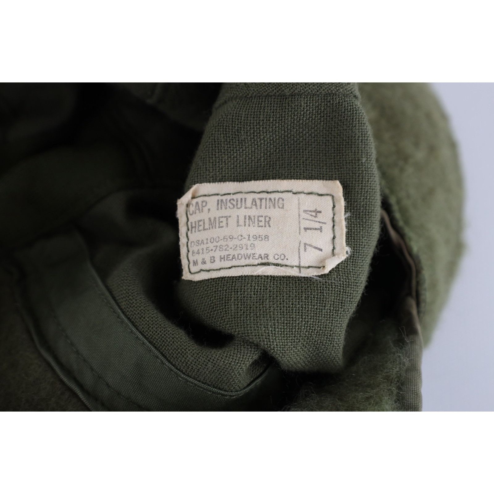 Vintage Vintage 50s Military USGI Insulating Helmet Liner Cap Hat Size ONE SIZE - 13 Thumbnail