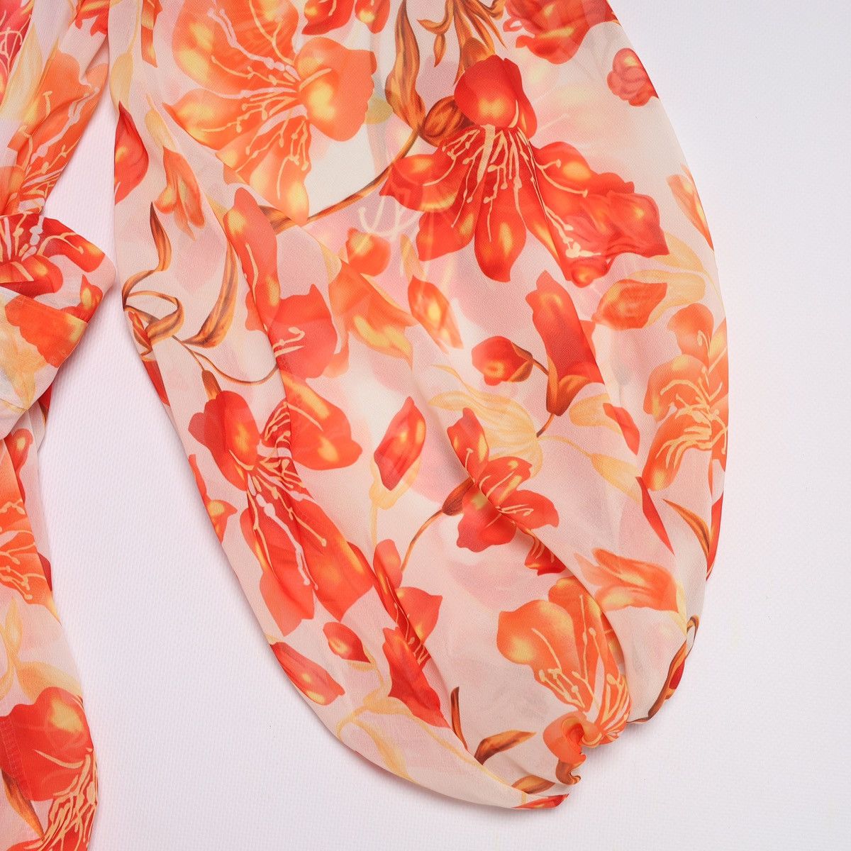 Zimmermann Zimmermann Silk Dress Denisse White Orange Flowers Printed Size XS / US 0-2 / IT 36-38 - 12 Thumbnail