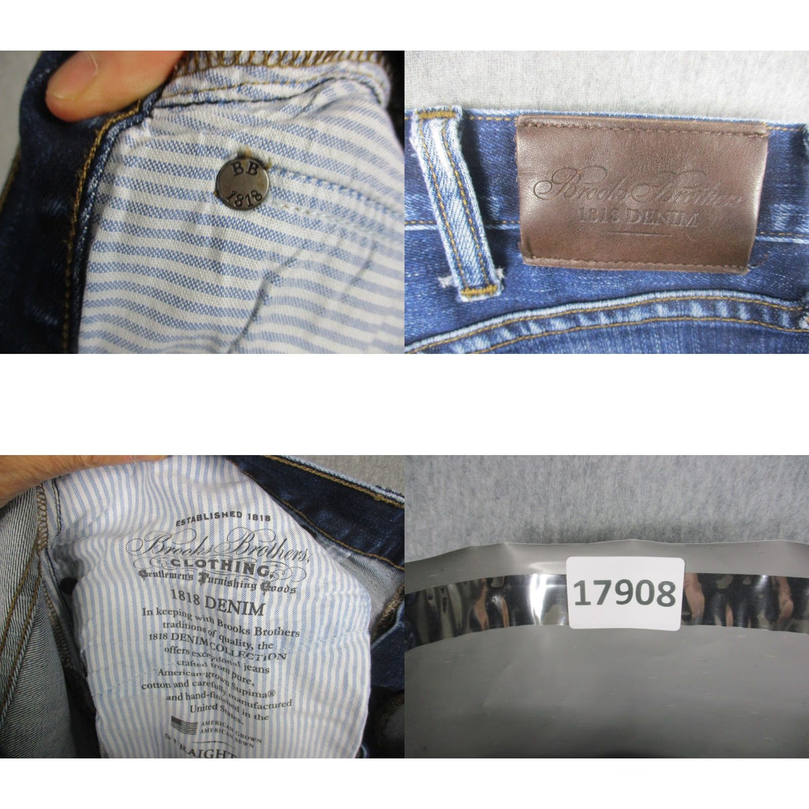 Brooks Brothers Brooks Brothers 1818 Denim Jeans Mens Straight 38x32 Regular Blue 1818 Denim Size US 38 / EU 54 - 9 Thumbnail