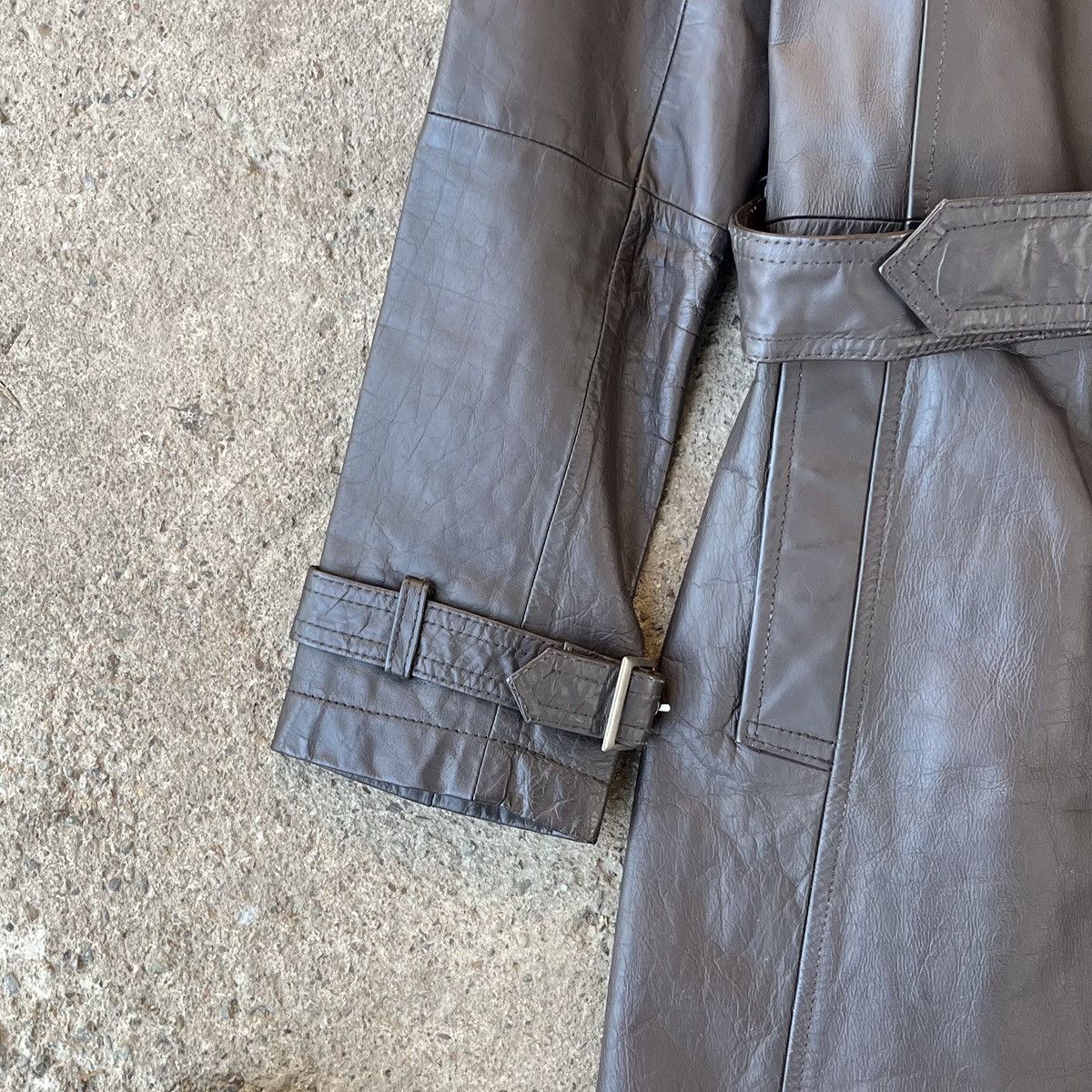 Tornado Mart Tornado Mart leather maxi coat Size L / US 10 / IT 46 - 7 Thumbnail