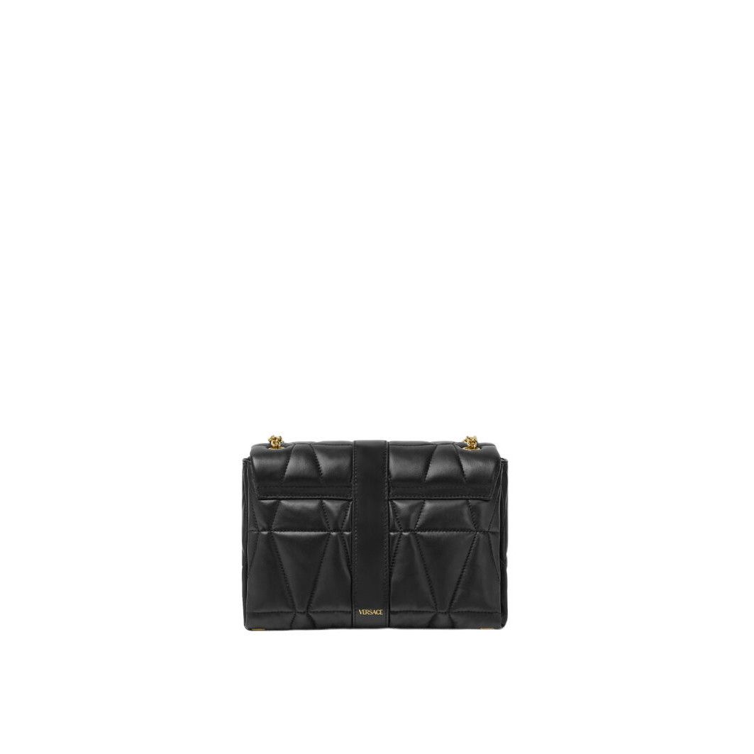 Versace VERSACE Kleio $2390 Black Quilted Leather Shoulder Bag New A Size ONE SIZE - 4 Thumbnail