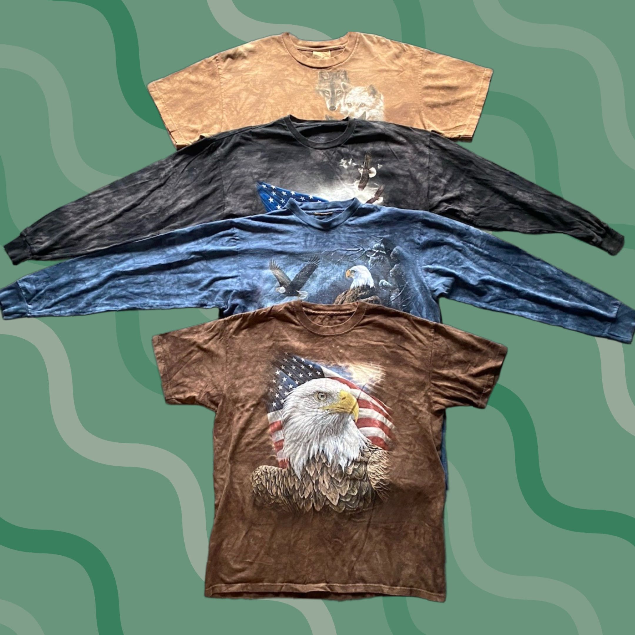 The Mountain The Mountain T Shirt XL Men’s Eagles Wolfs Multicolor Lot Of 4 Size US XL / EU 56 / 4 - 1 Thumbnail