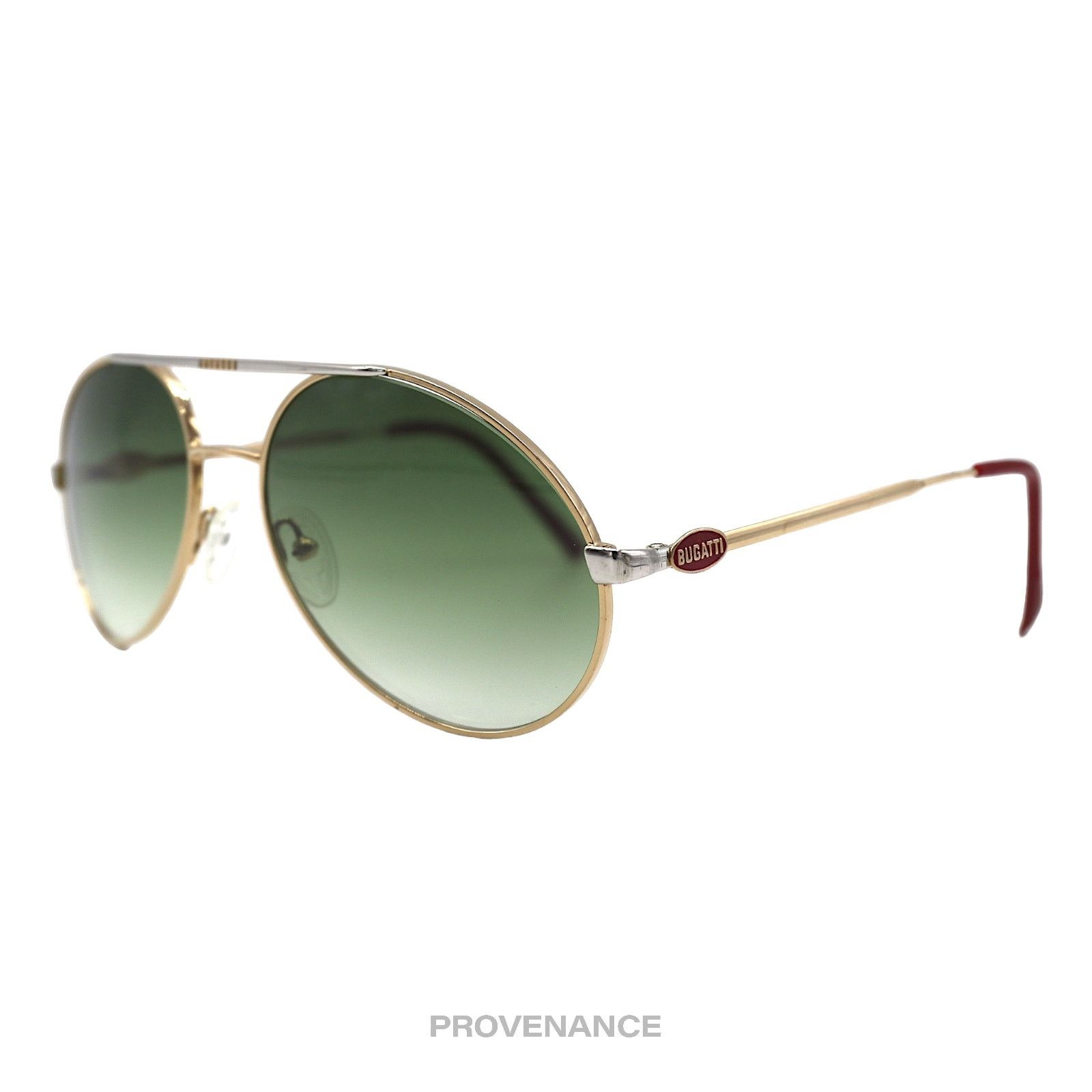 Bugatti 🔴 Bugatti Vintage 64319 Sunglasses - Gold/Green Size ONE SIZE - 2 Thumbnail