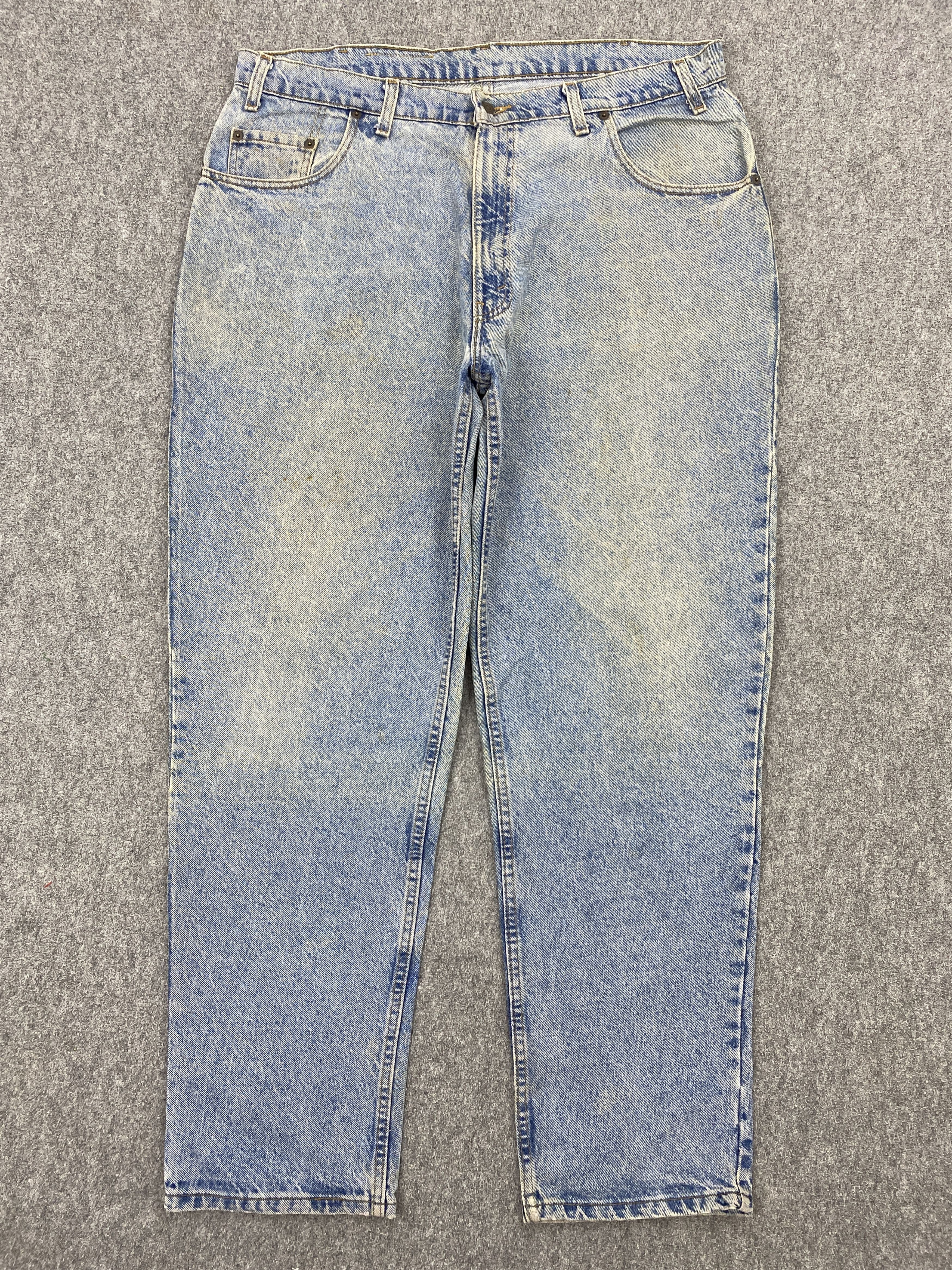 Levi's Vintage 90s Levis 545 Baggy Faded Blue Jeans S0038 Size US 39 - 1 Thumbnail