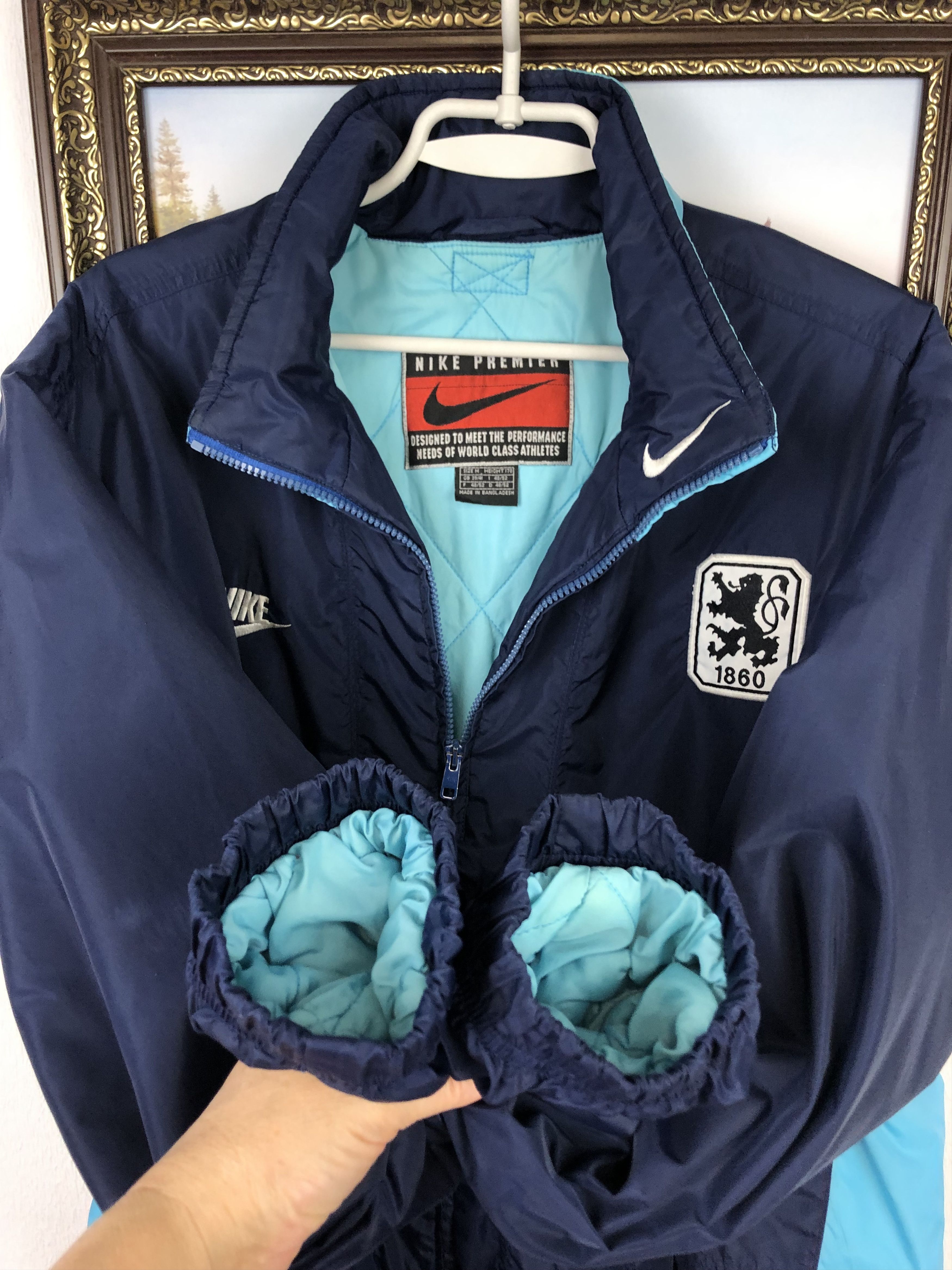 Nike Vintage Nike 1860 Munich Football Jacket Bomber Blue Soccer Size US M / EU 48-50 / 2 - 5 Thumbnail
