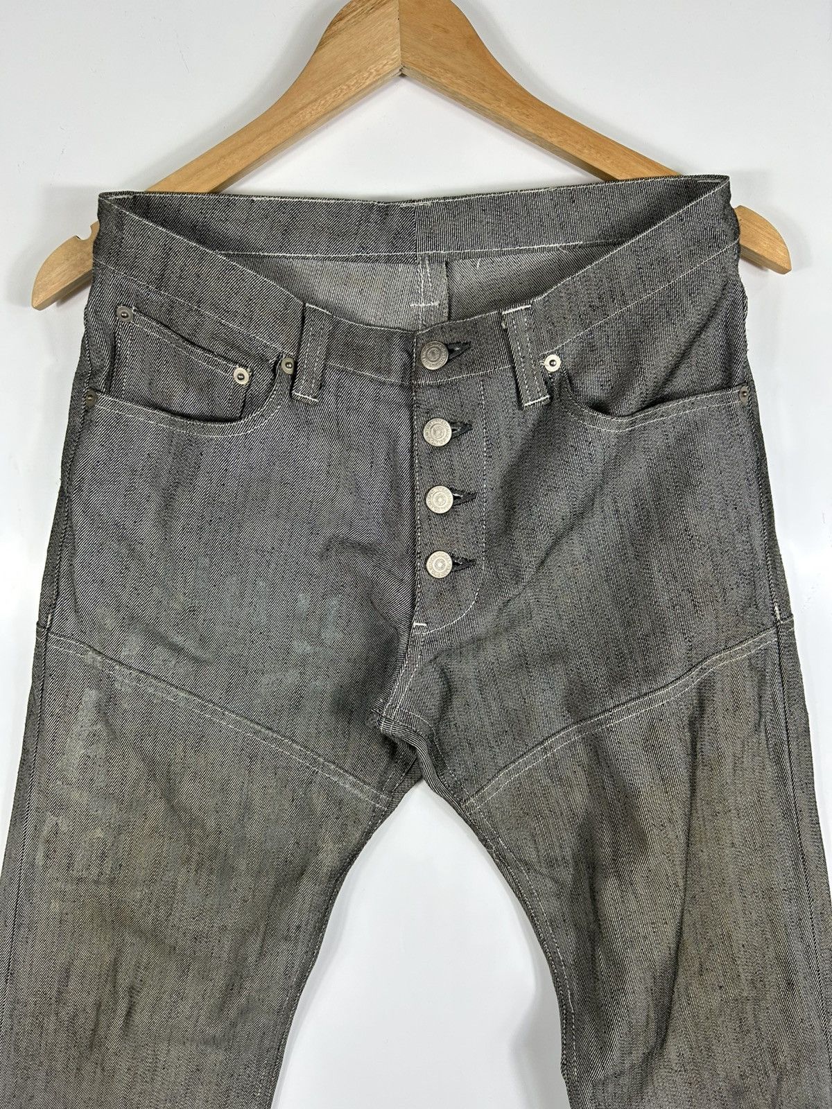 Tornado Mart 🔥Tornado Mart Silver Strapped Flared Denim Size 30" / US 8 / IT 44 - 5 Thumbnail