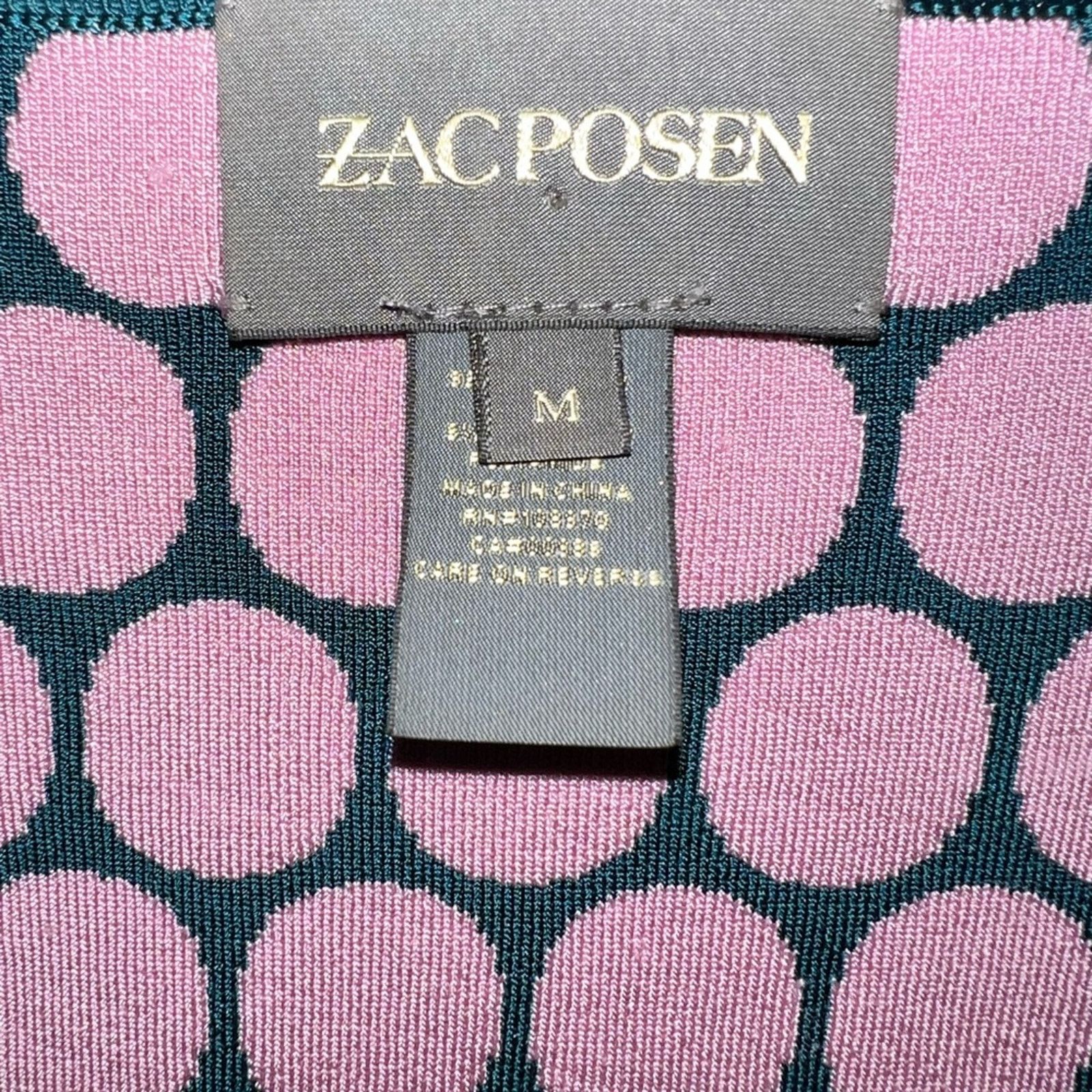 Zac Posen Zac Posen Polka Dot Knit Dress Size Medium Pink Green Size M / US 6-8 / IT 42-44 - 6 Thumbnail