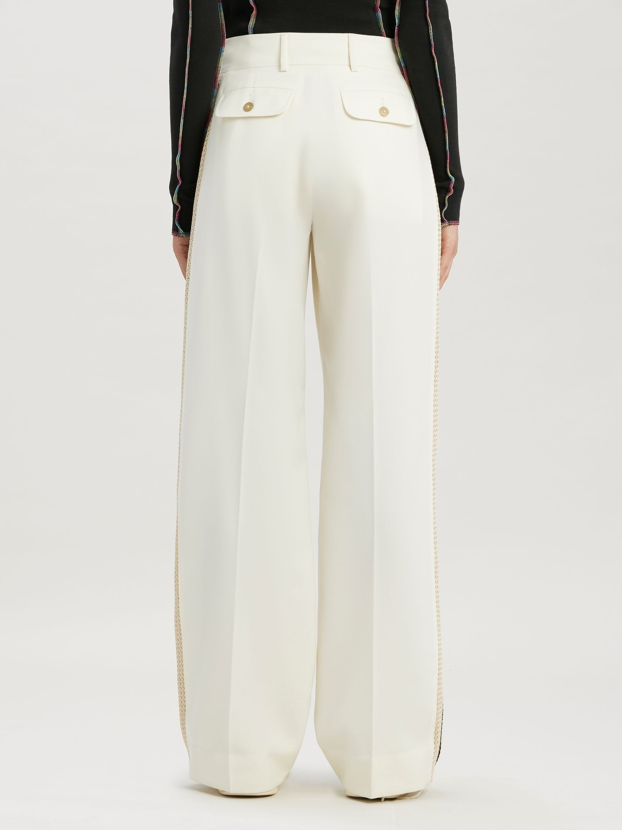 Palm Angels o1y1125 Casual Pant in Ivory Size 26" / US 2 / IT 38 - 4 Thumbnail