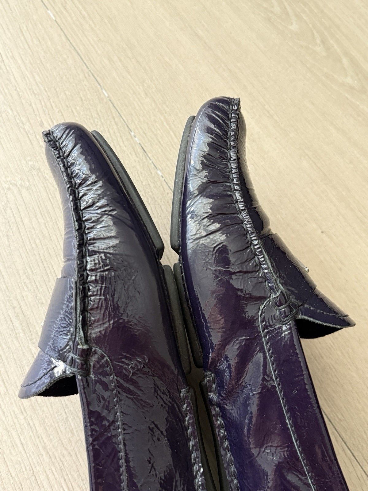 Prada Prada Vintage Purple Patent leather Flats Loafers Size US 10 / IT 40 - 12 Thumbnail