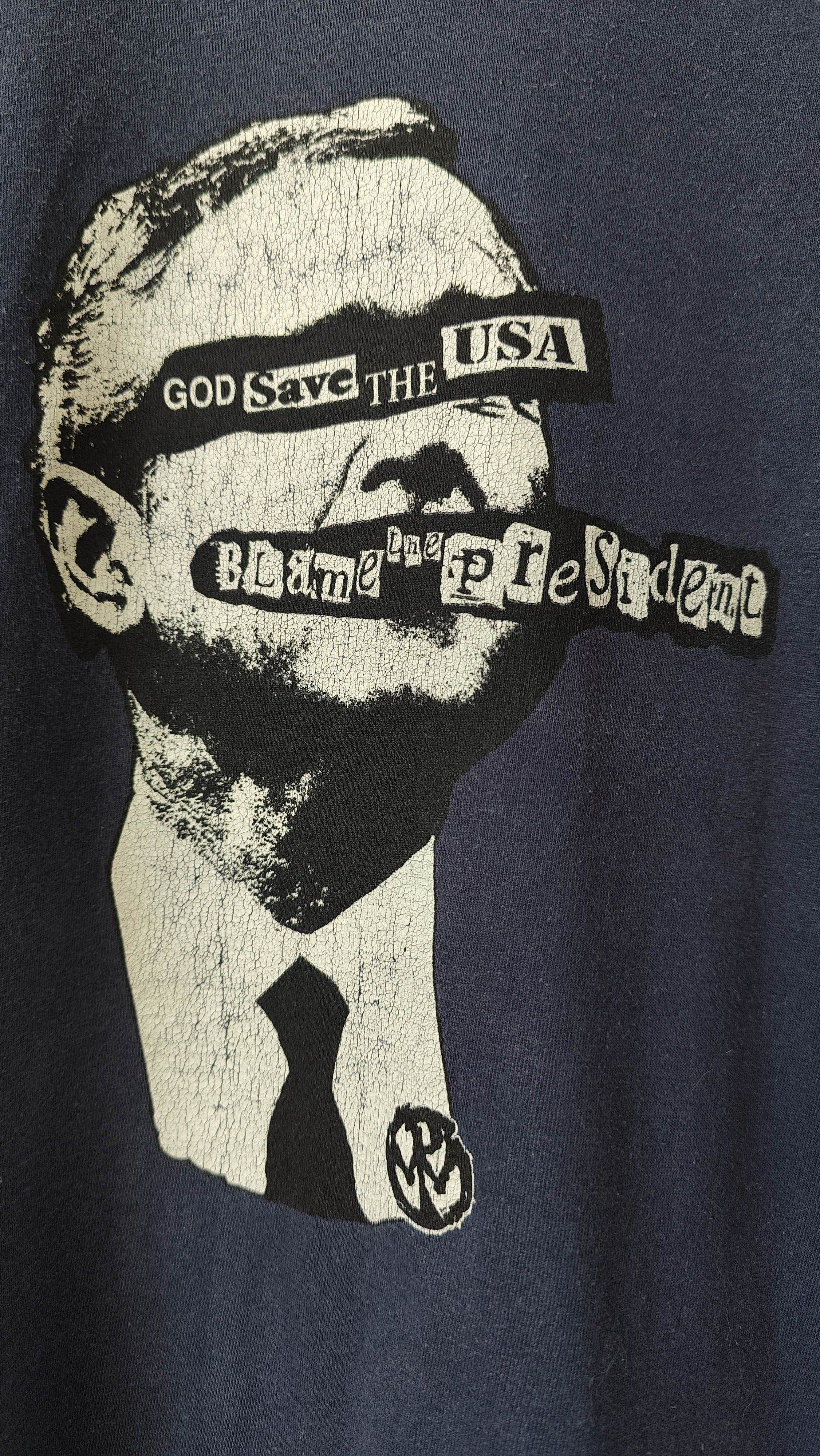 Vintage God Save the USA Blame the President Sex Pistols tshirt Size US XL / EU 56 / 4 - 2 Thumbnail