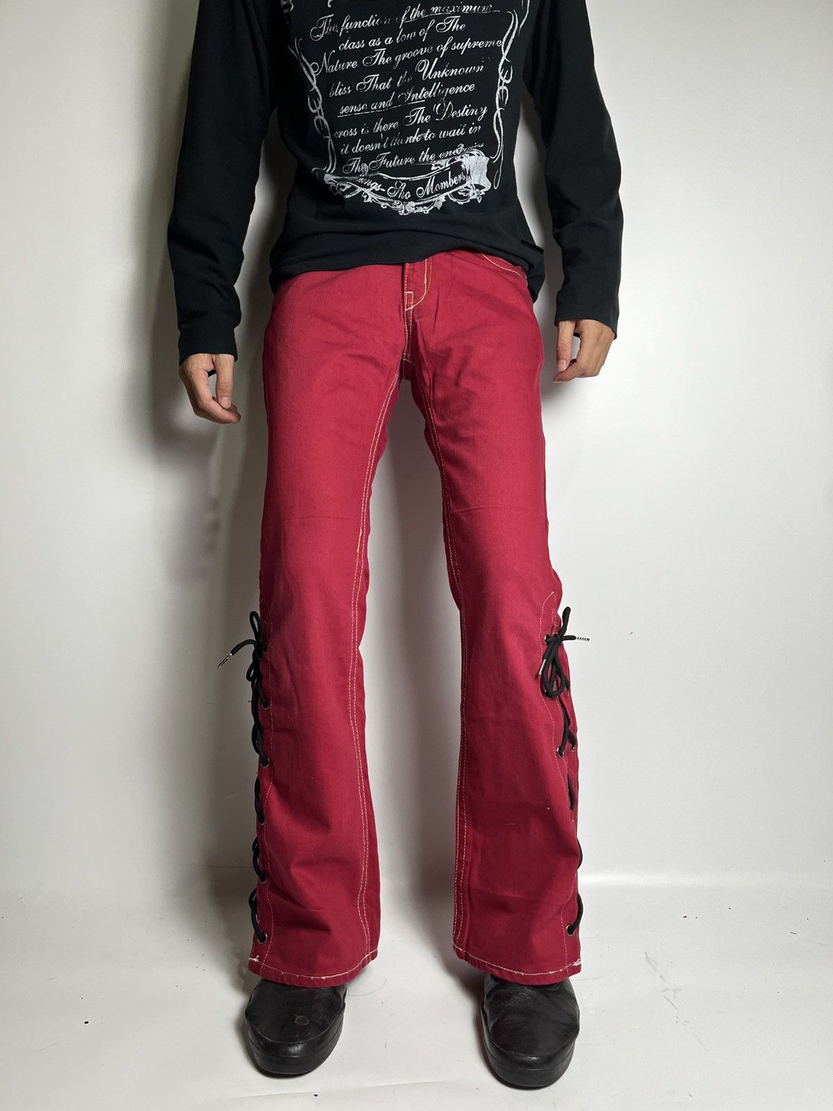 If Six Was Nine × Japanese Brand × Le Grande Bleu (L.G.B.) lace up oolalasasson pant japanese brand Size US 27 - 21 Thumbnail