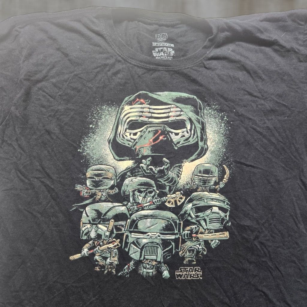Vintage VINTAGE Star Wars T-Shirt Adult Men XL Black Graphic Rey Crew Neck Short Sleeve Funko Pop Size US XL / EU 56 / 4 - 1 Thumbnail