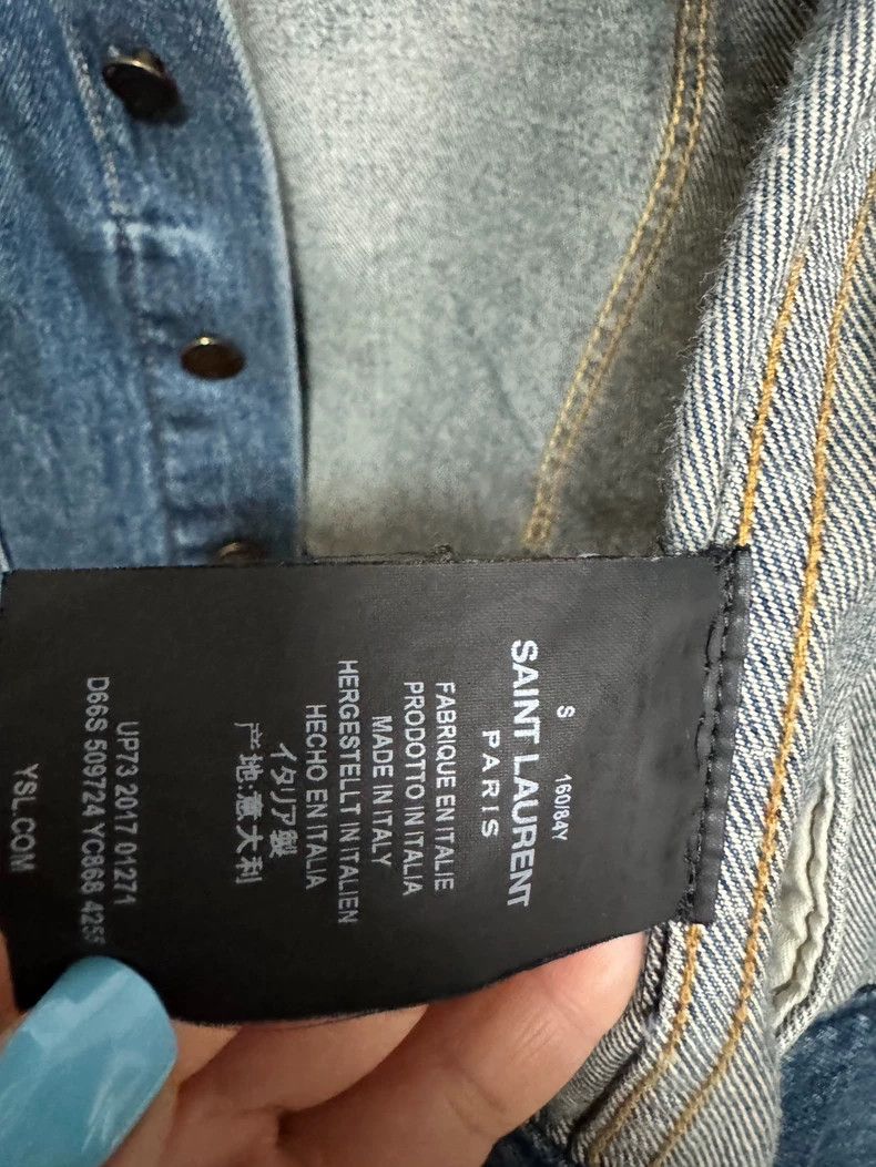 Saint Laurent Paris Saint laurent paris denim jacket 2506-Nextarrow Size US S / EU 44-46 / 1 - 4 Thumbnail