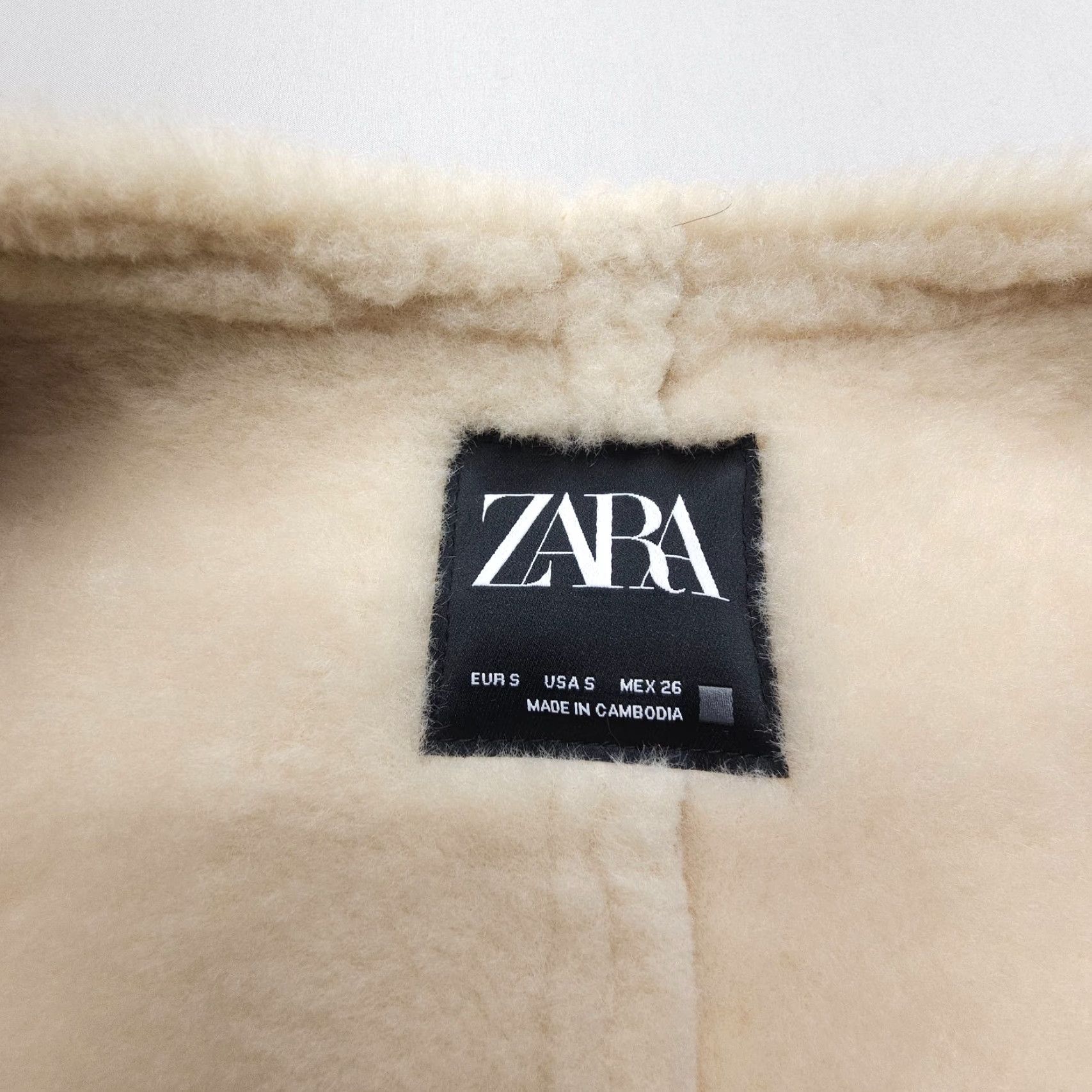Zara Zara Coat Short Faux Fur Lined Double-Faced Button Tan Brown Size S Women Vintage No Size S / US 4 / IT 40 - 6 Thumbnail