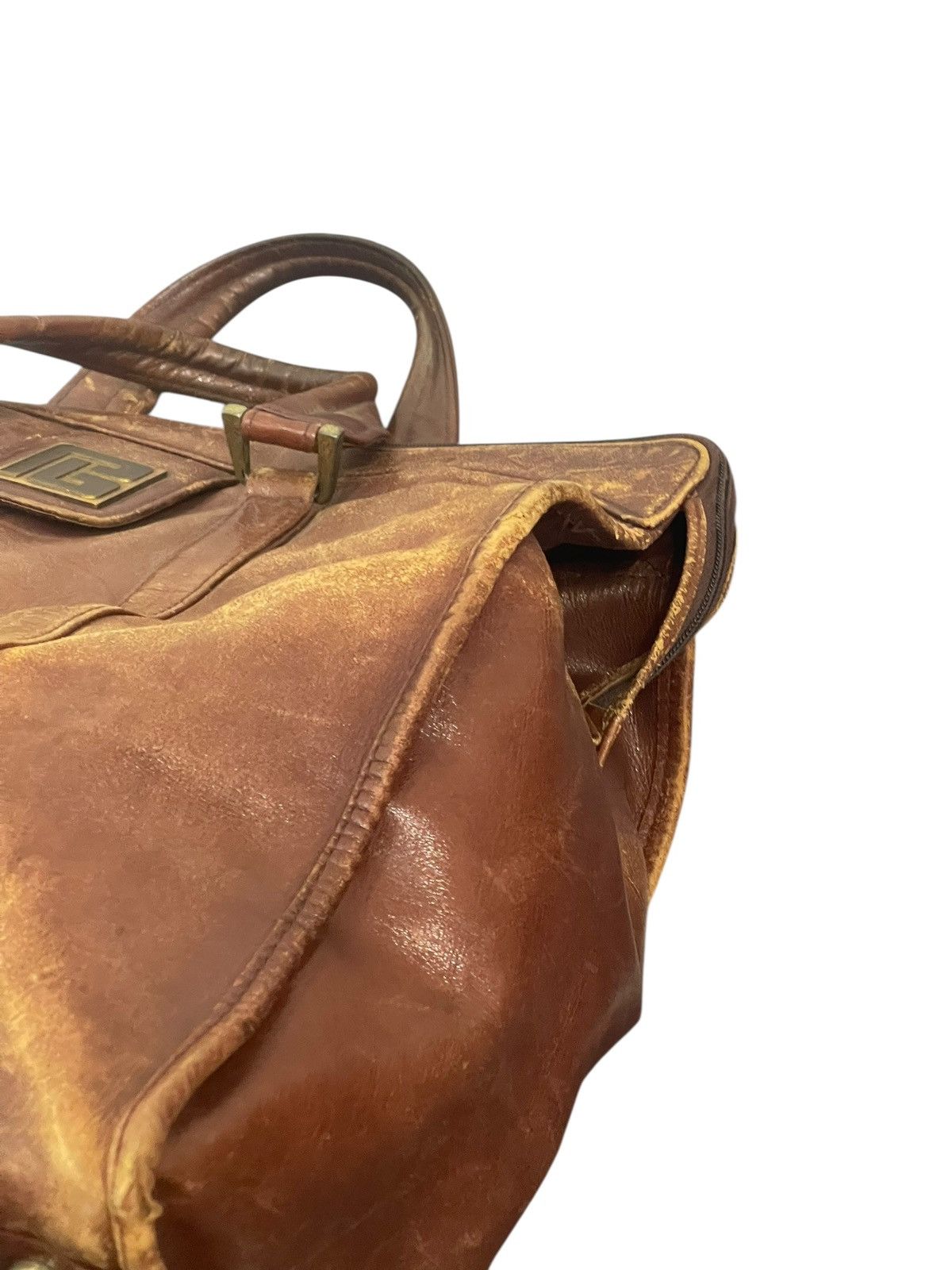 Pierre Balmain Full Leather Vtg 80s Pierre Balmain Beauty Patina Bag 2🟩1 Size ONE SIZE - 9 Thumbnail