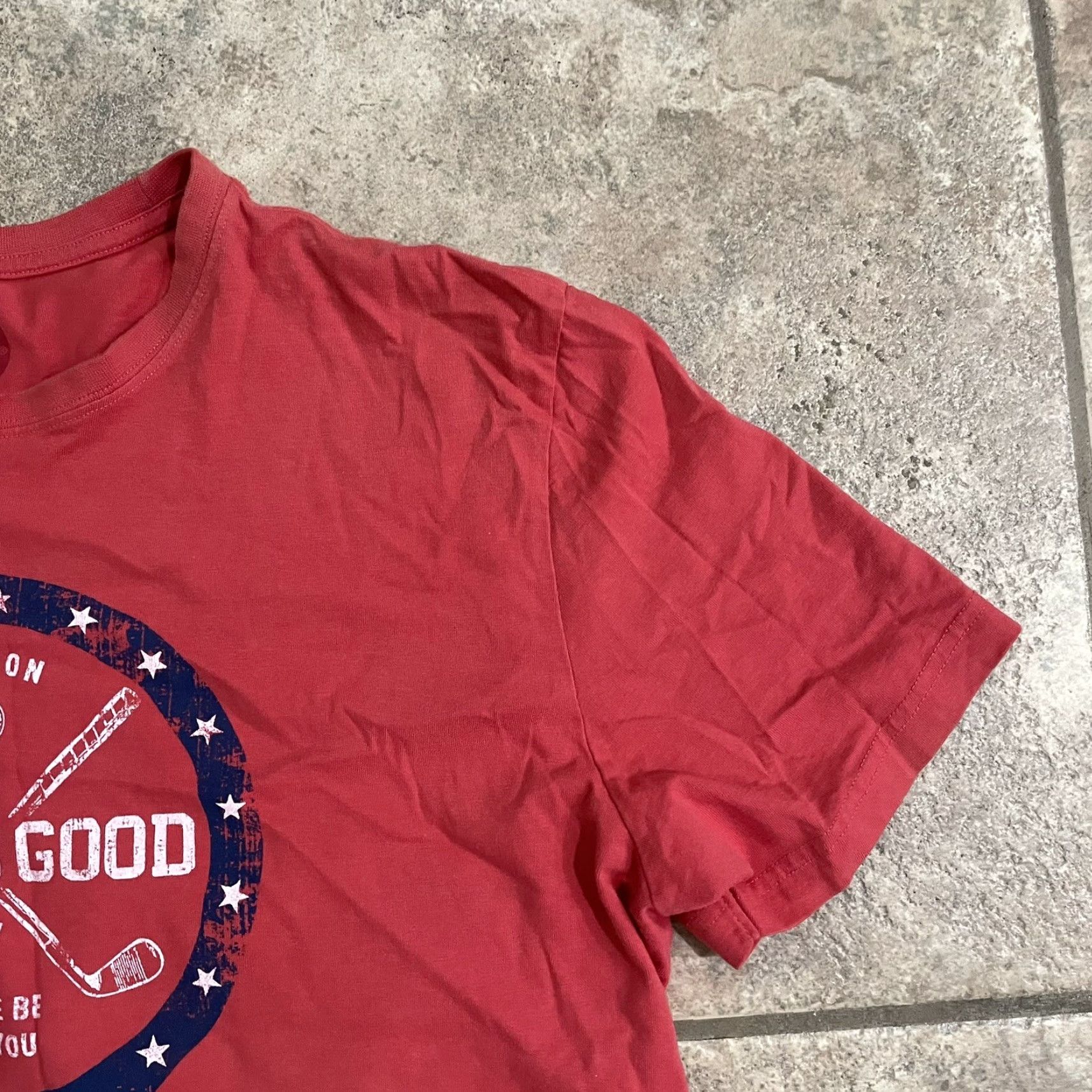 Life is Good Life is Good T-Shirt Men's XL Red "May the Course Be With You" Casual Shirt Size US XL / EU 56 / 4 - 2 Thumbnail