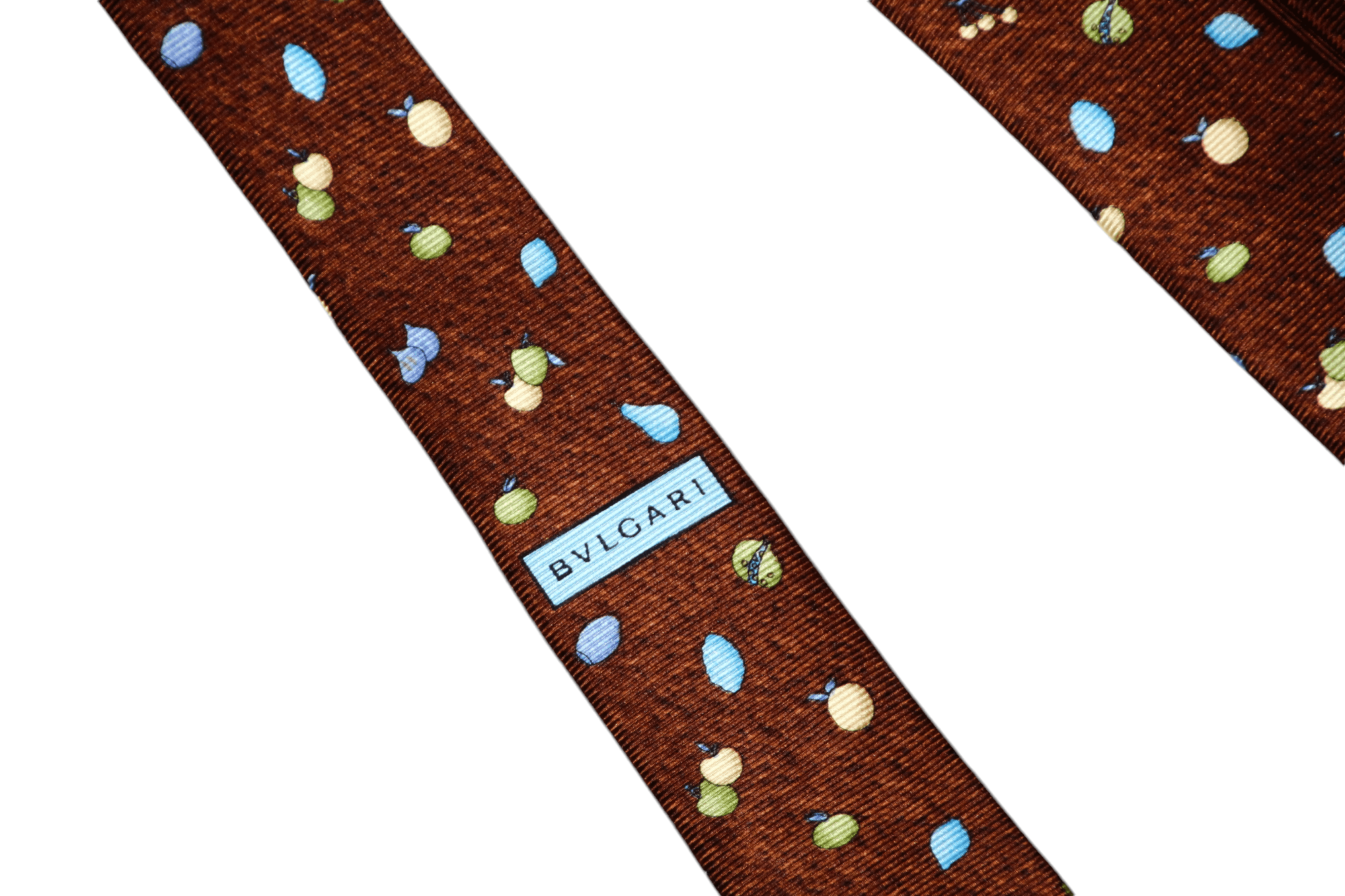 Bvlgari Bvlgari David Pizzigoni Hand Pattern Fruits Artwork Silk Tie Size ONE SIZE - 5 Thumbnail