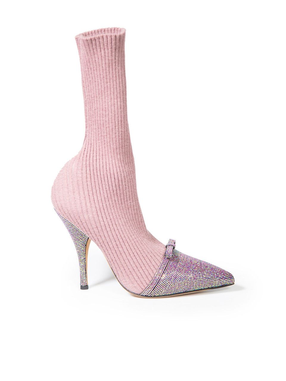 Other Purple Knit Crystal Sock Boots Size US 7.5 / IT 37.5 - 1 Thumbnail