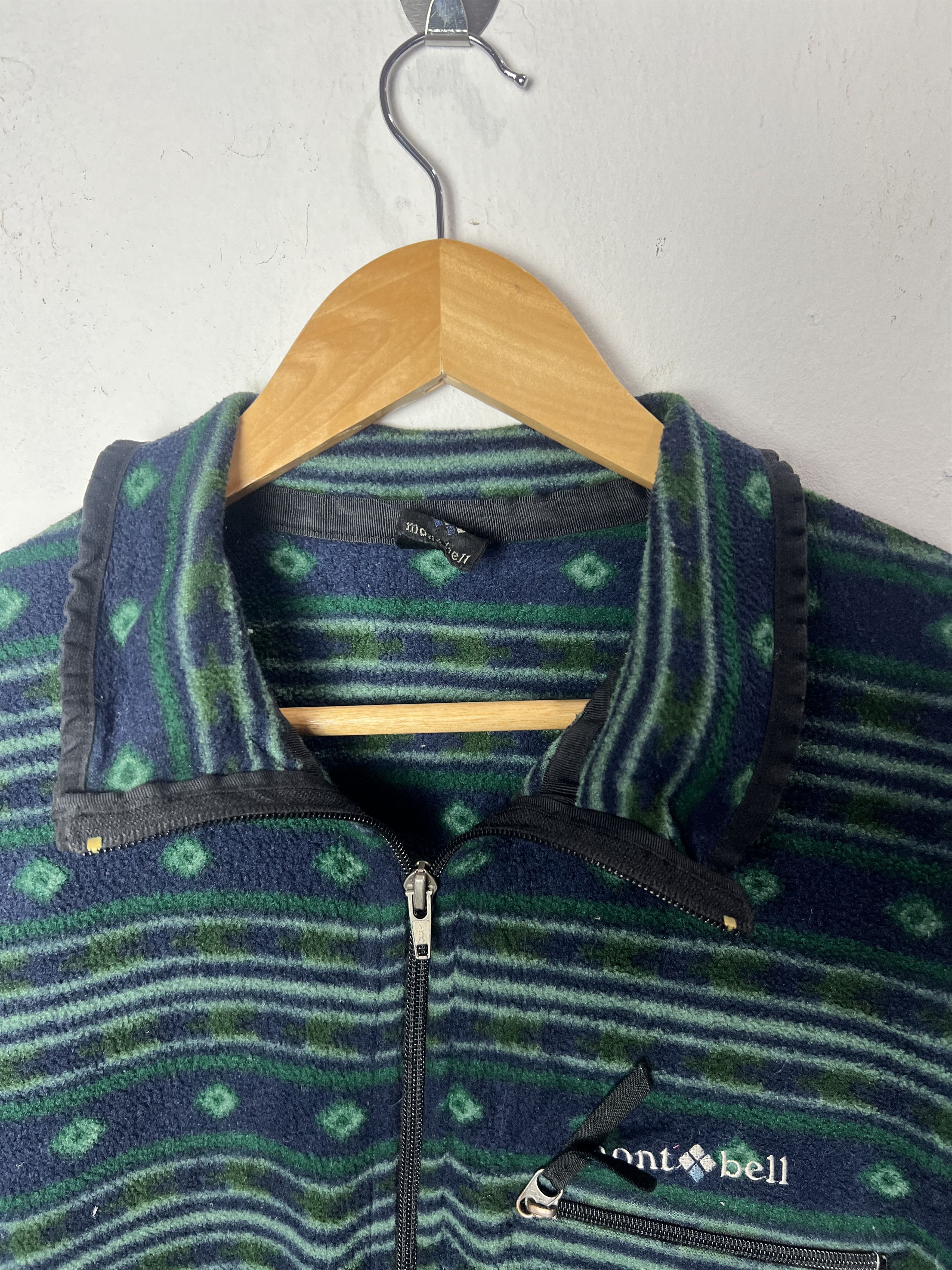 Montbell Vintage Montbell Patterned Fleece Pullover Jacket Size US M / EU 48-50 / 2 - 5 Thumbnail