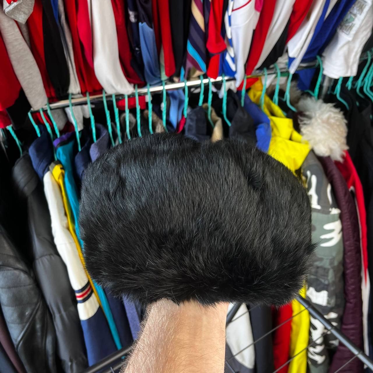 Vintage Vintage Real Rabbit Fur Ushanka Black Trapper Hat Size 59 Size ONE SIZE - 7 Thumbnail