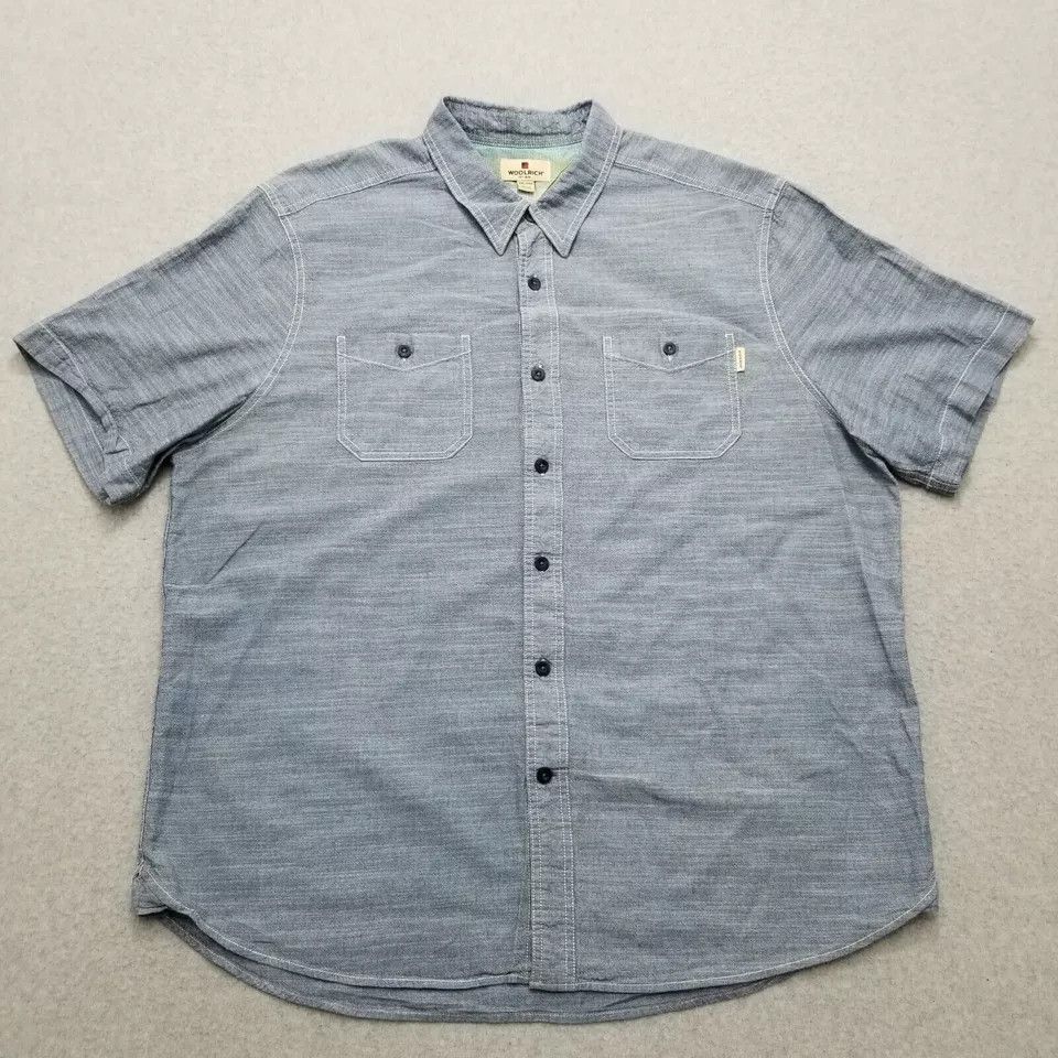 Other Woolrich Shirt Mens XXL Blue Button Up Short Sleeve Casual Size US XXL / EU 58 / 5 - 1 Thumbnail