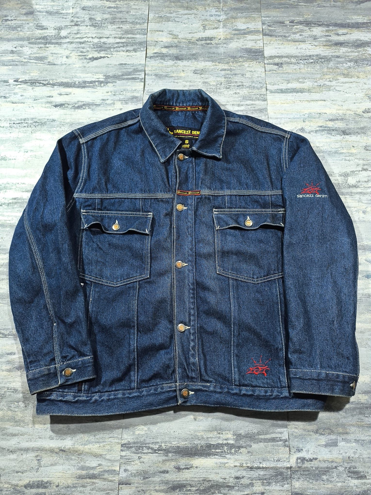 Southpole Sancezz Raw Blue Chunky Heavy Denim Jacket Size US M / EU 48-50 / 2 - 2 Thumbnail