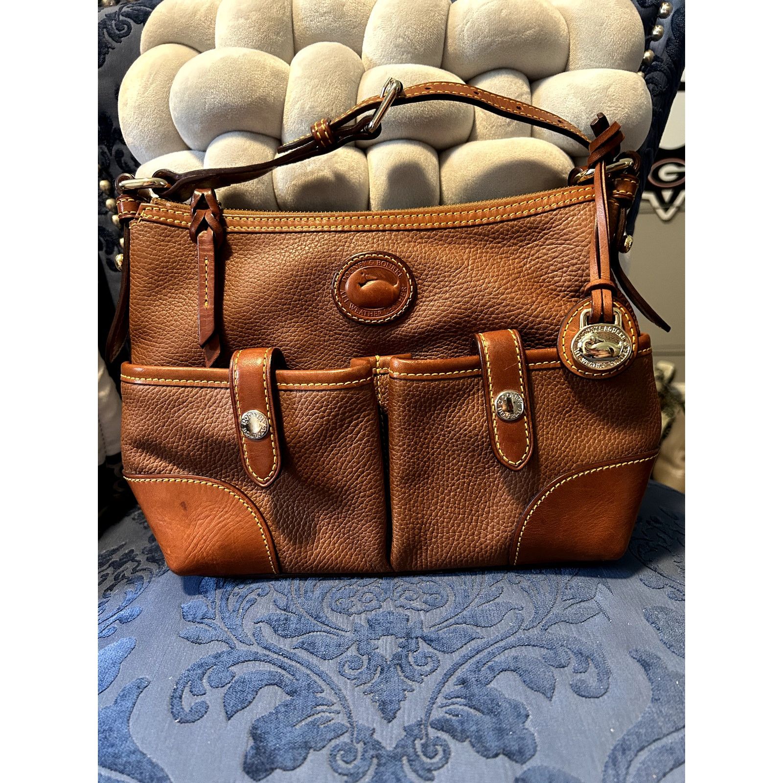 Dooney & Bourke Dooney & Bourke Brown Double Pocket Shoulder Bag Size ONE SIZE - 1 Thumbnail
