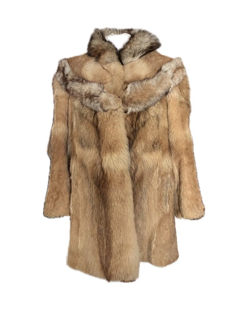 Japanese Brand × Vintage Iconic Vintage 80s Fox Fur Coat oversized Y2K Size M / US 6-8 / IT 42-44 - 3 Thumbnail