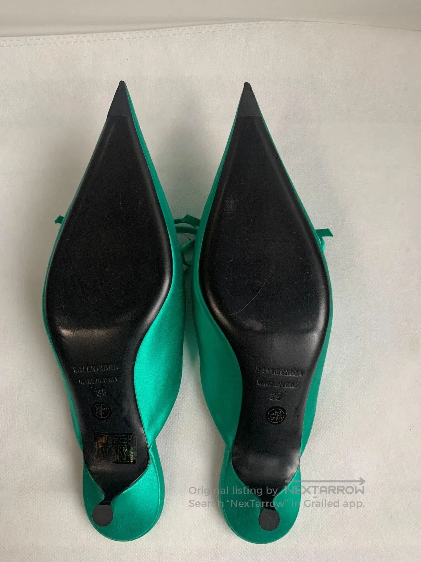 Balenciaga Balenciaga Green Bow Mules. Size US 4 / IT 34 - 7 Thumbnail