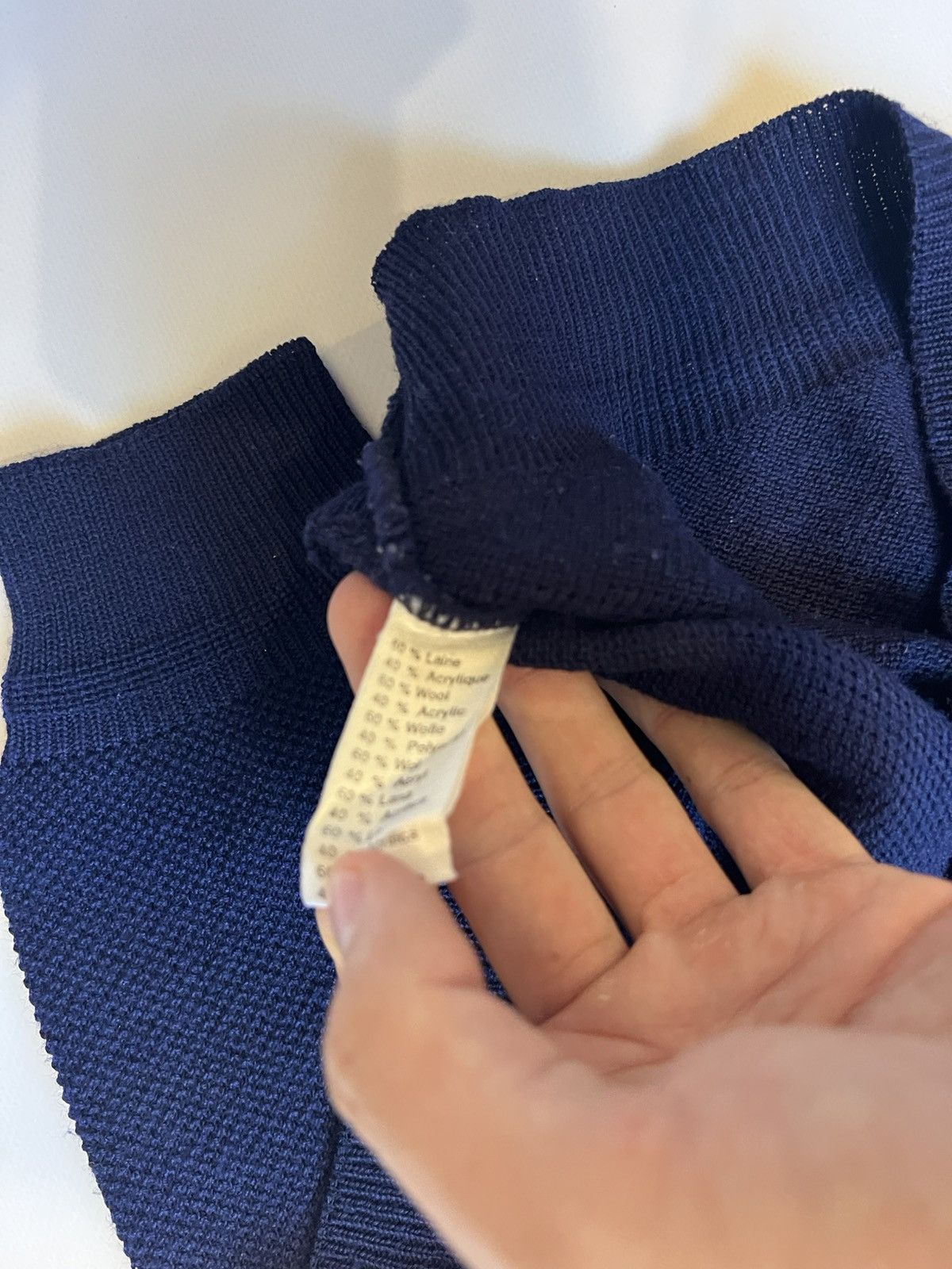 Lacoste Vintage Lacoste Blue Sweater V Neck Size US L / EU 52-54 / 3 - 7 Thumbnail
