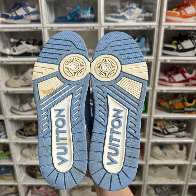 Louis Vuitton Louis Vuitton Blue Trainer Low-Top Sneakers -2508 Size US 8 / IT 38 - 4 Thumbnail