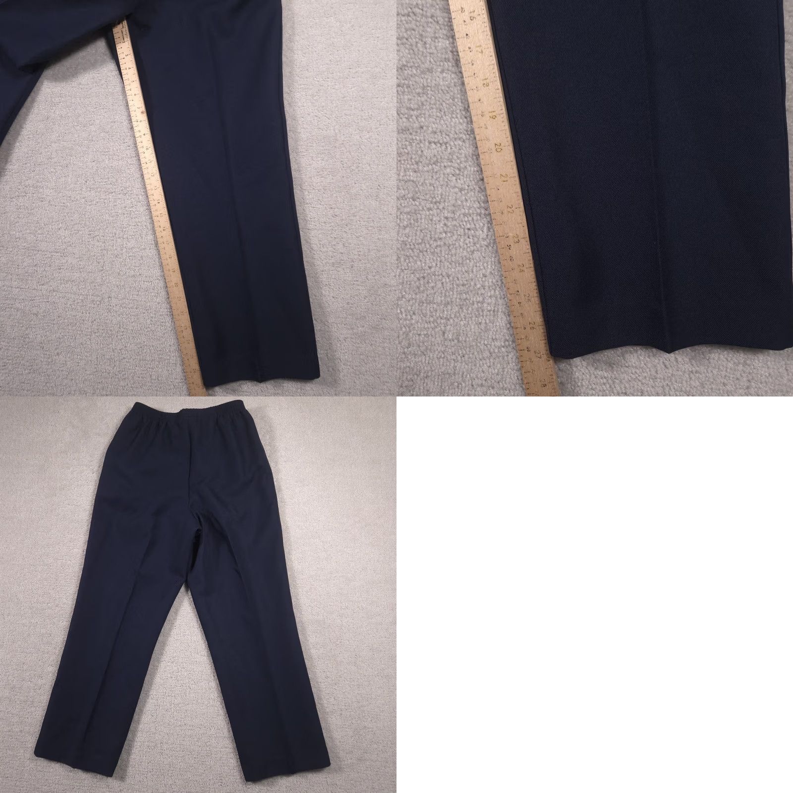 Vintage Alfred Dunner Pants Womens 10 Shor Blue Pull On Elastic Waist Straight Twill Size 32" / US 10 / IT 46 - 8 Thumbnail