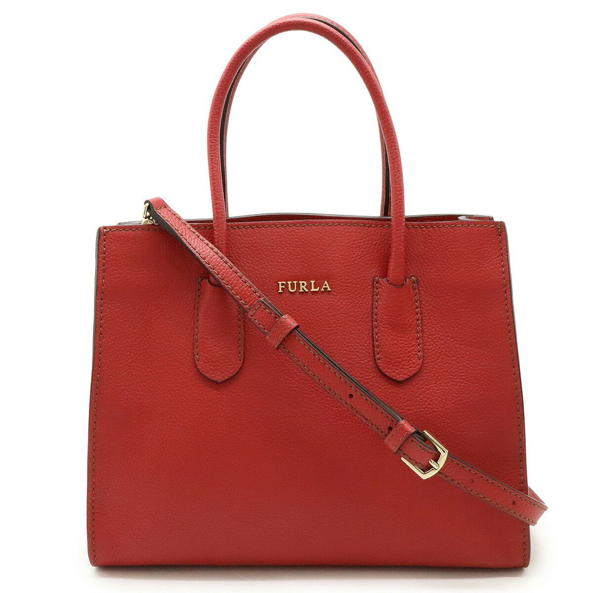 Furla Furla Tessa Leather 2Way Bag Leather Shoulder Bag in Red, Women's