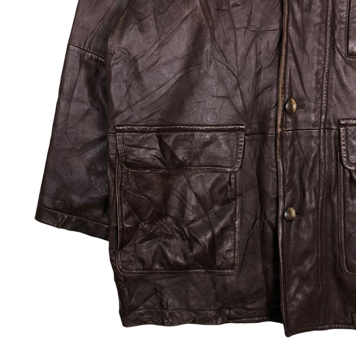 Issey Miyake 🔥VINTAGE BIKER LEATHER JACKET INTERMEZZO ISSEY MIYAKE Size US M / EU 48-50 / 2 - 4 Thumbnail