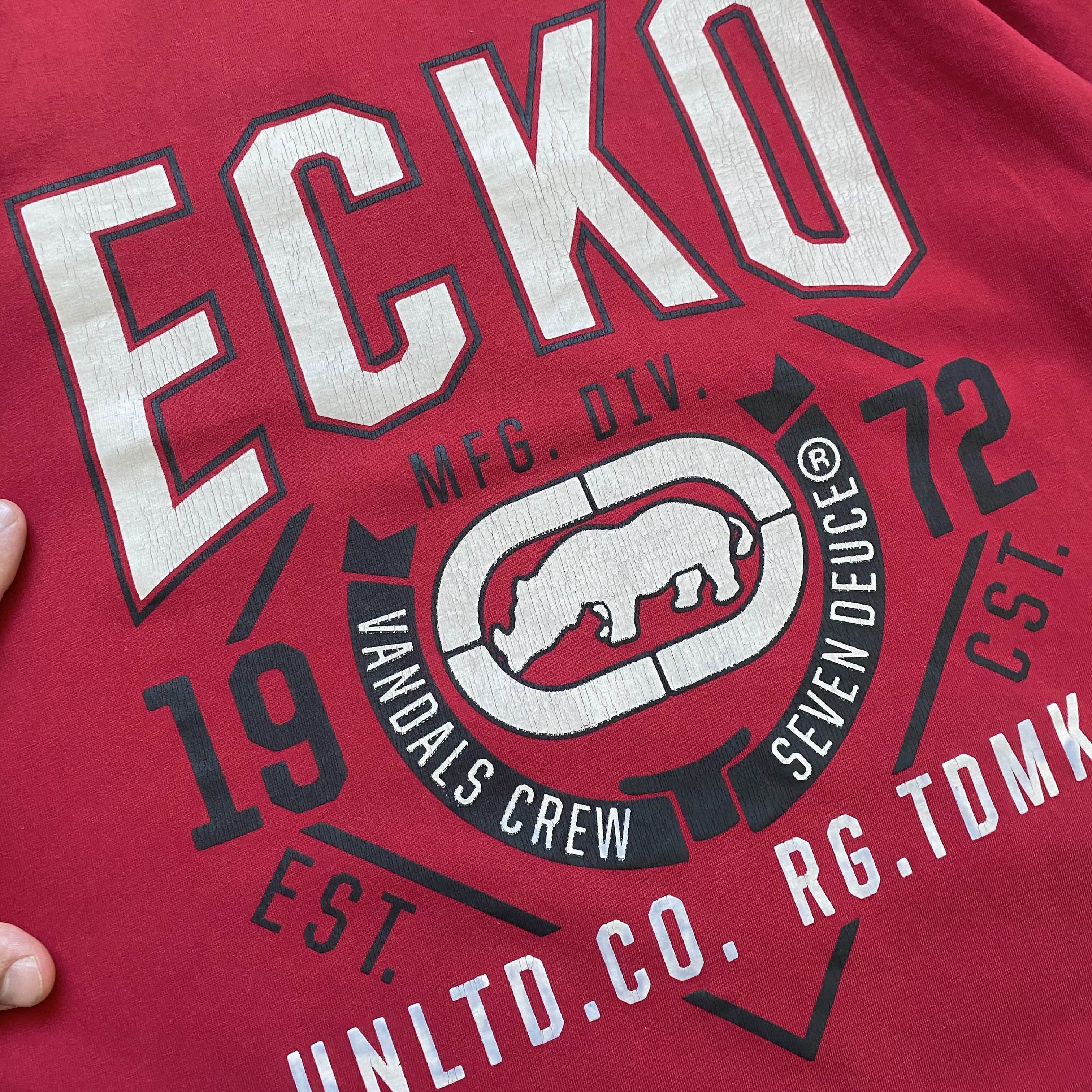 Ecko Unltd. Vintage ECKO unltd distressed tee Y2K Affliction Style Size US M / EU 48-50 / 2 - 6 Thumbnail