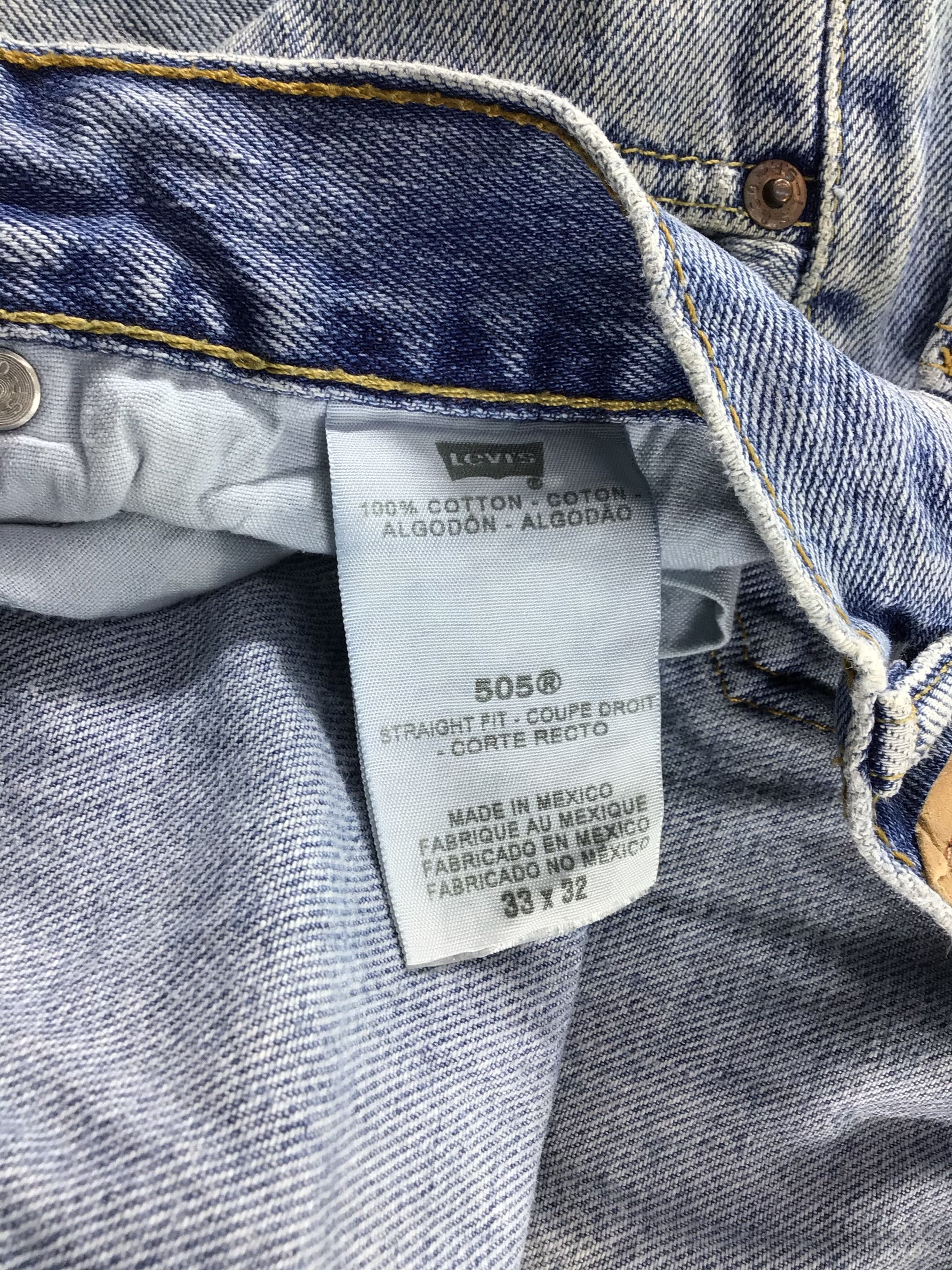 Levi's Vintage Levis 505 Jeans Dirty Faded Blue -J495 Size US 33 - 10 Thumbnail