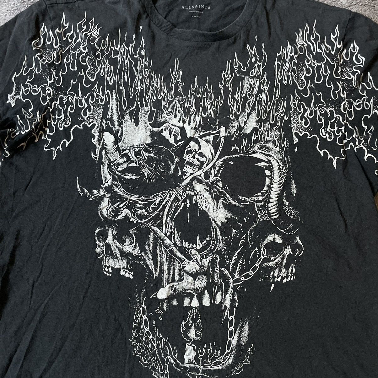 Band Tees Vintage Y2K ALLSAINTS FACE Horror Psycho SKELETON 90S Size US S / EU 44-46 / 1 - 4 Thumbnail