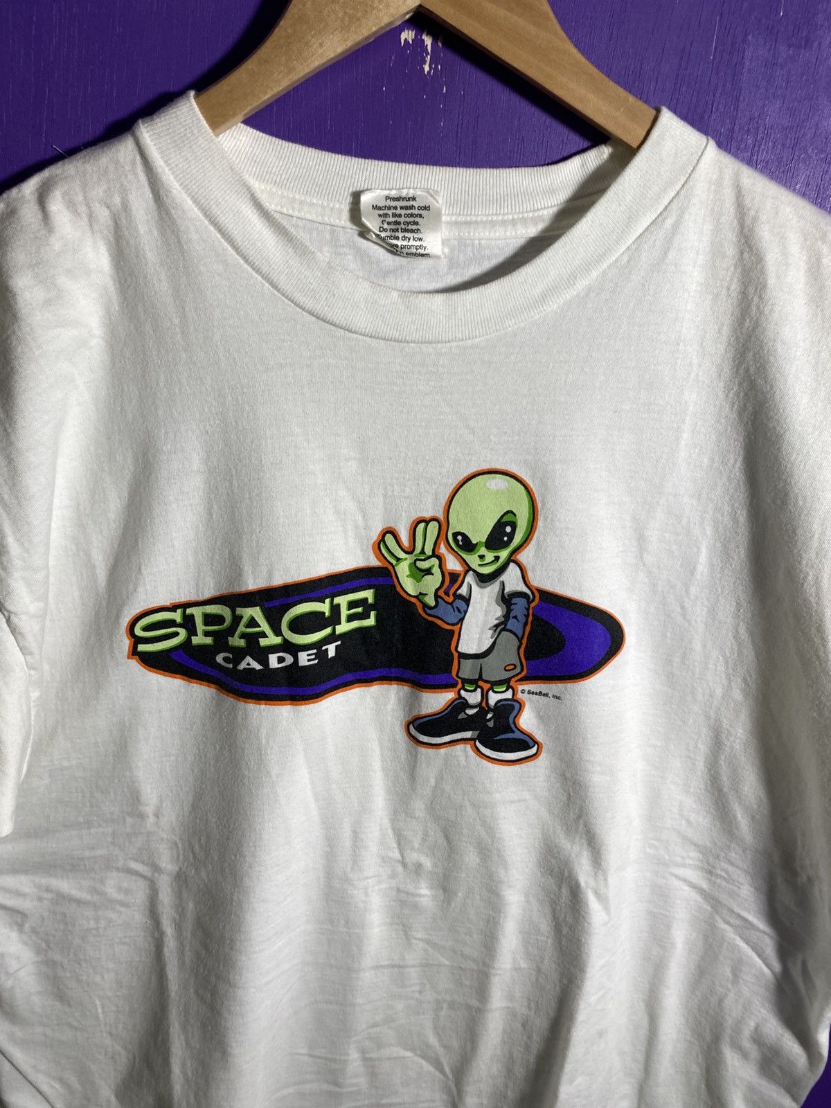 Vintage Vintage 90s Alien space cadet t-shirt Size US XL / EU 56 / 4 - 3 Thumbnail
