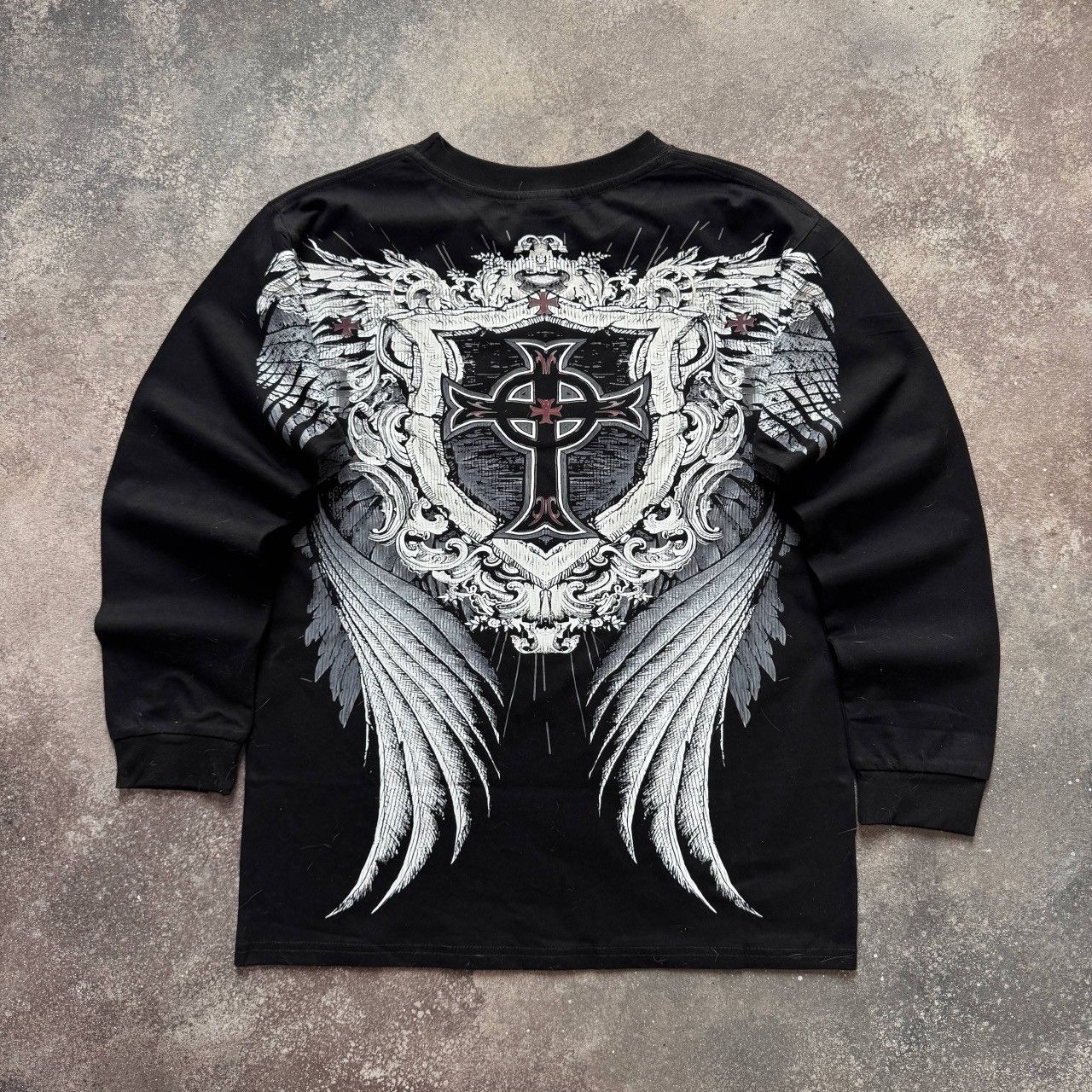 If Six Was Nine Avant Garde Affliction Style Y2K Goth Punk Long Sleeve Shirt Size M / US 6-8 / IT 42-44 - 8 Thumbnail