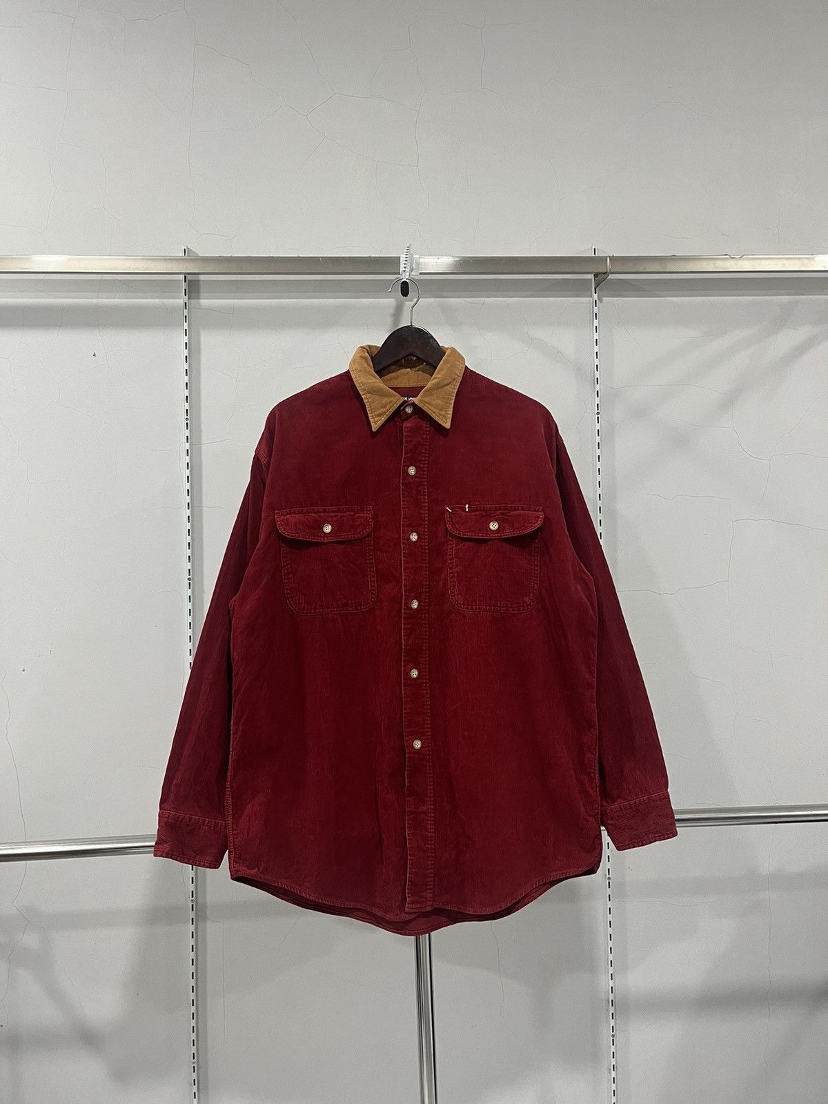 Sugar Cane Unique Uniform Corduroy Suede Collar 2Pocket