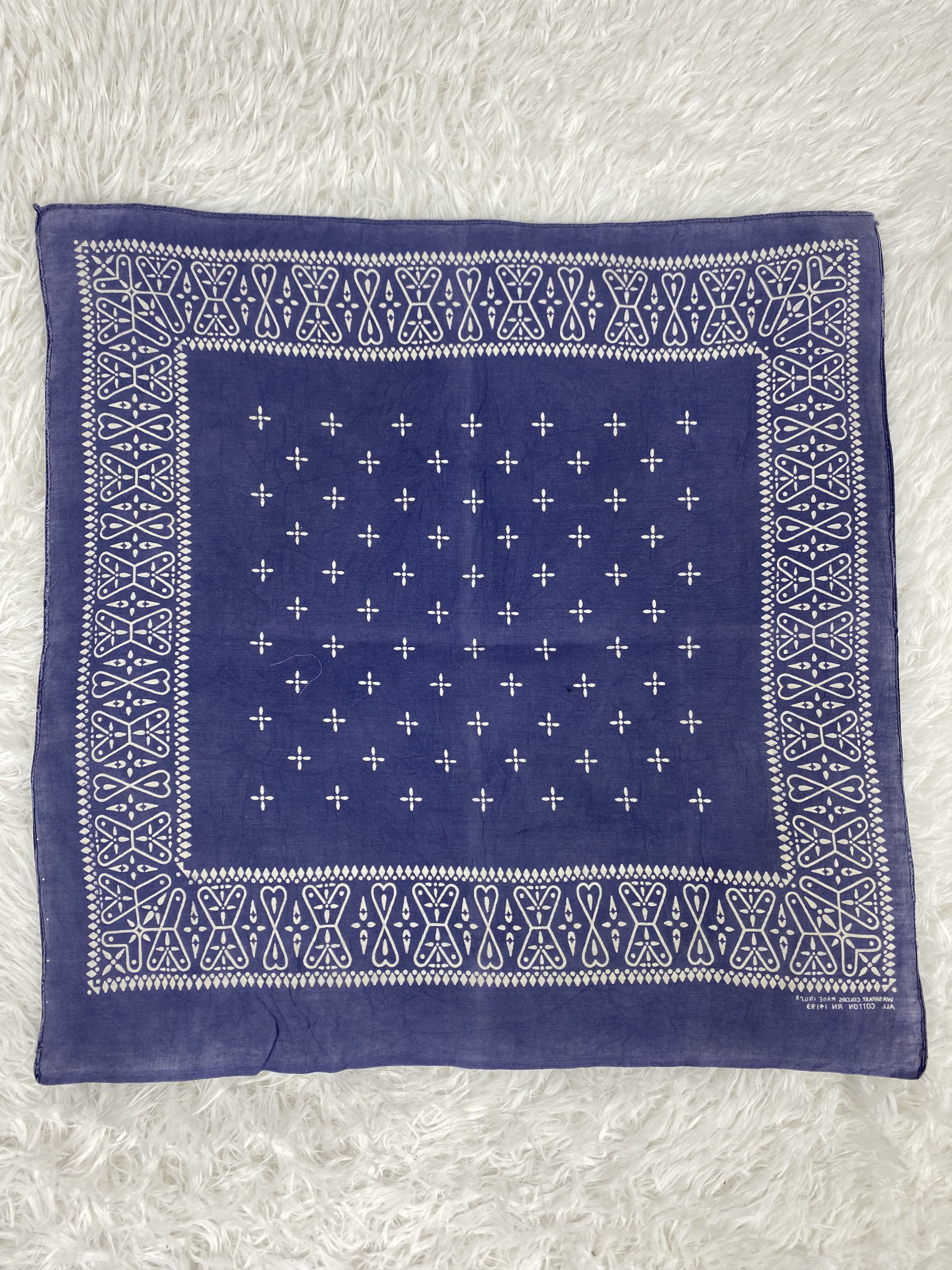 Vintage Vintage USA Bandana Handkerchief Neckerchief PH0258 Size ONE SIZE - 5 Thumbnail