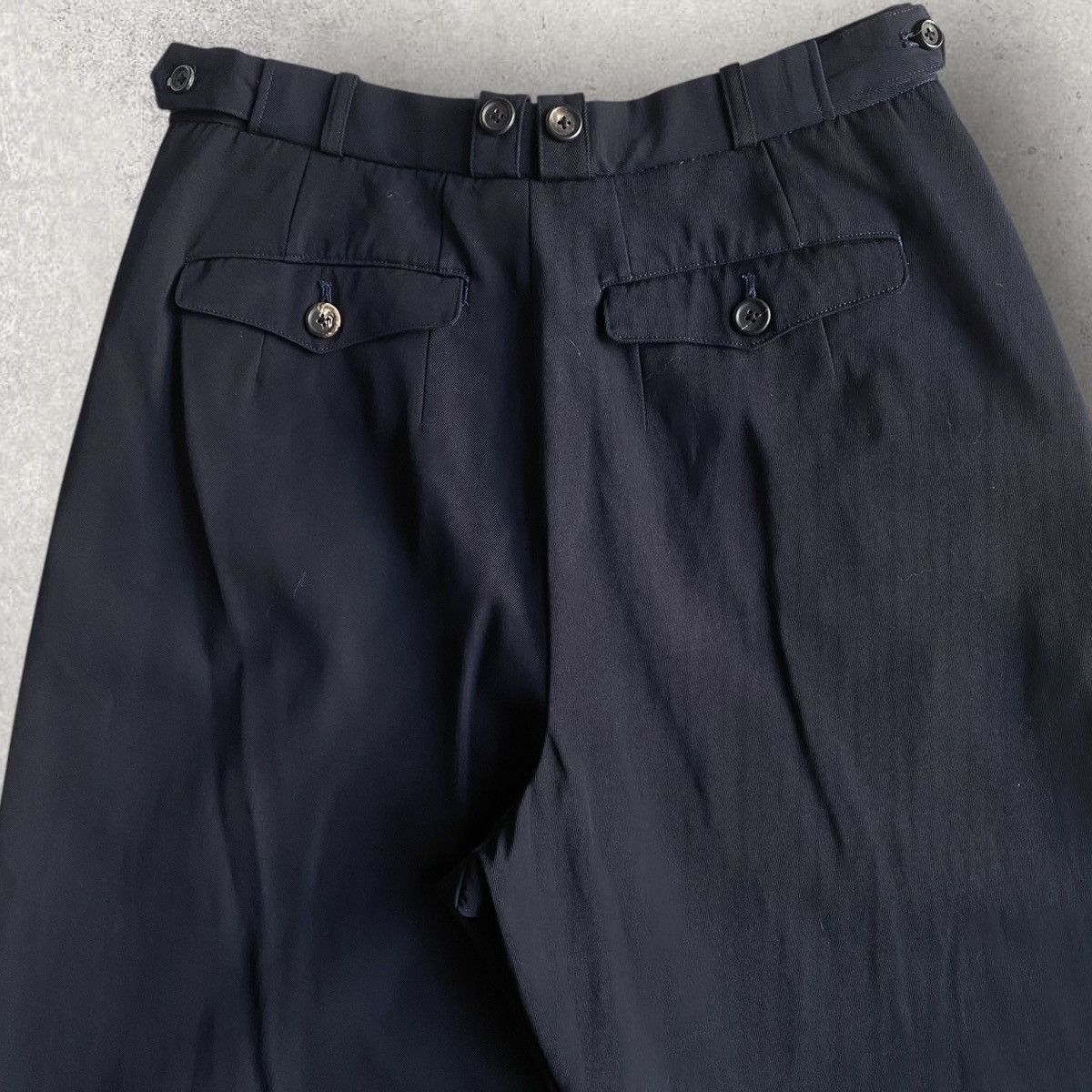 Yohji Yamamoto Vintage 90’s Wool Gabardine High Waist Trousers Size US 30 / EU 46 - 5 Thumbnail
