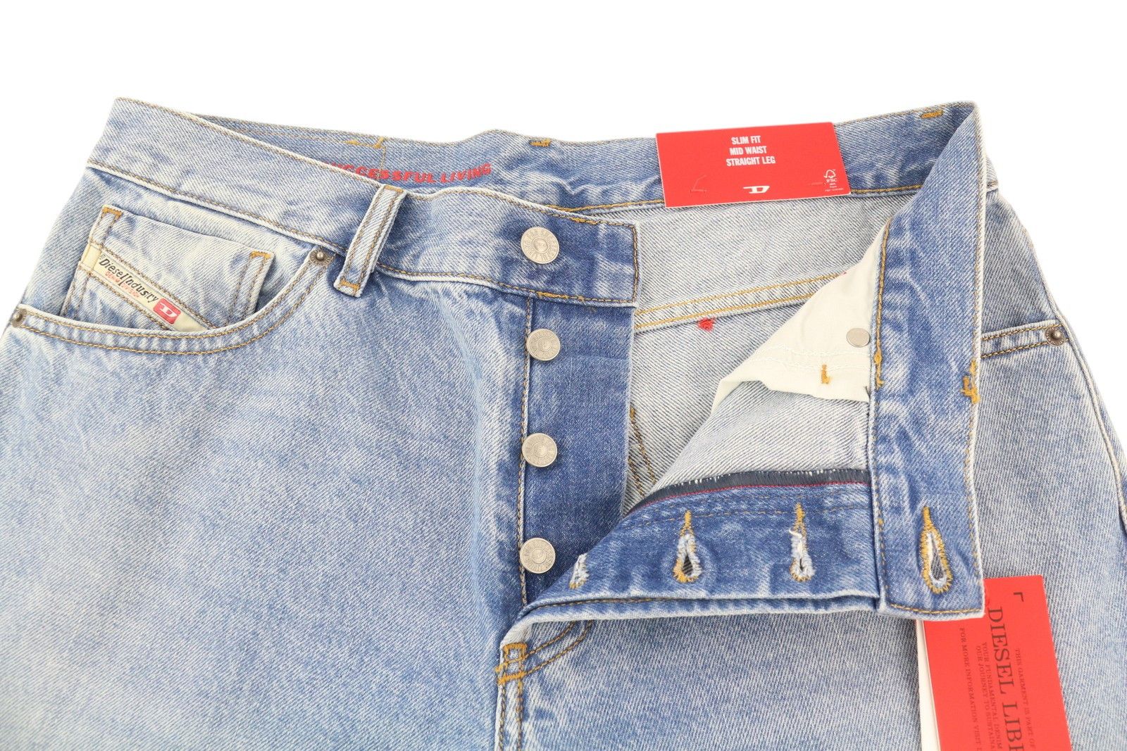 Diesel 1995 D-SARK 09I29 W32/L32 Blue Slim Straight 85406 Size US 32 / EU 48 - 5 Thumbnail